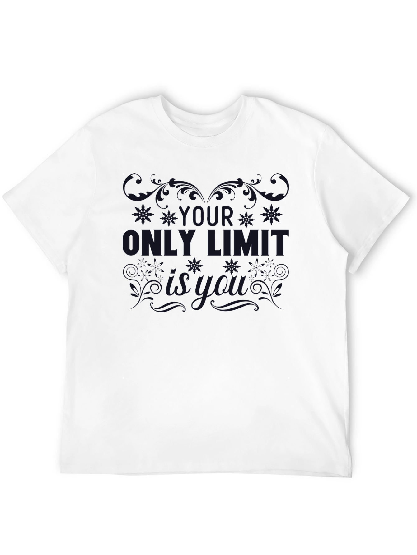 Black T-Shirt: The Only Limit Is You Graphic Tee