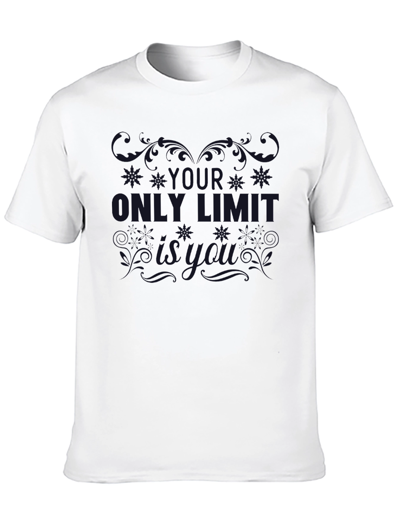 Black T-Shirt: The Only Limit Is You Graphic Tee