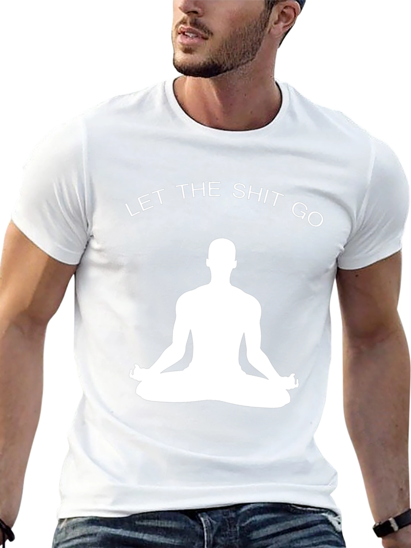 Funny Yoga Meditation T-Shirt: Let The Shit Go Tee