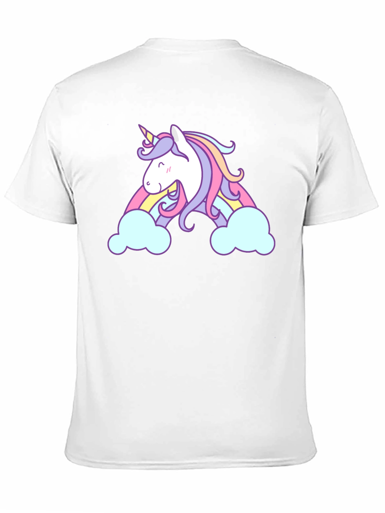 Unicorn Rainbow Graphic Black T-Shirt