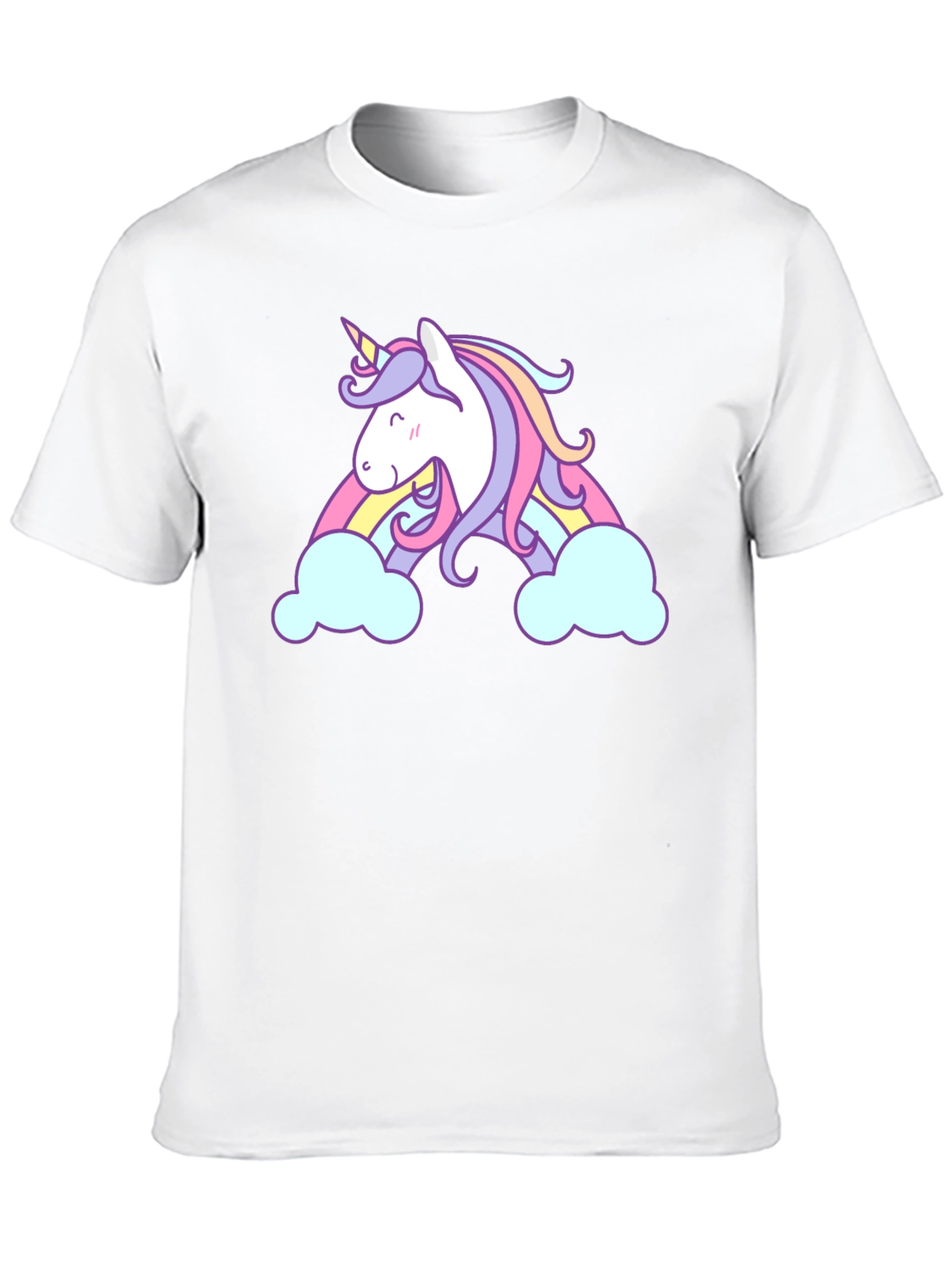 Unicorn Rainbow Graphic Black T-Shirt