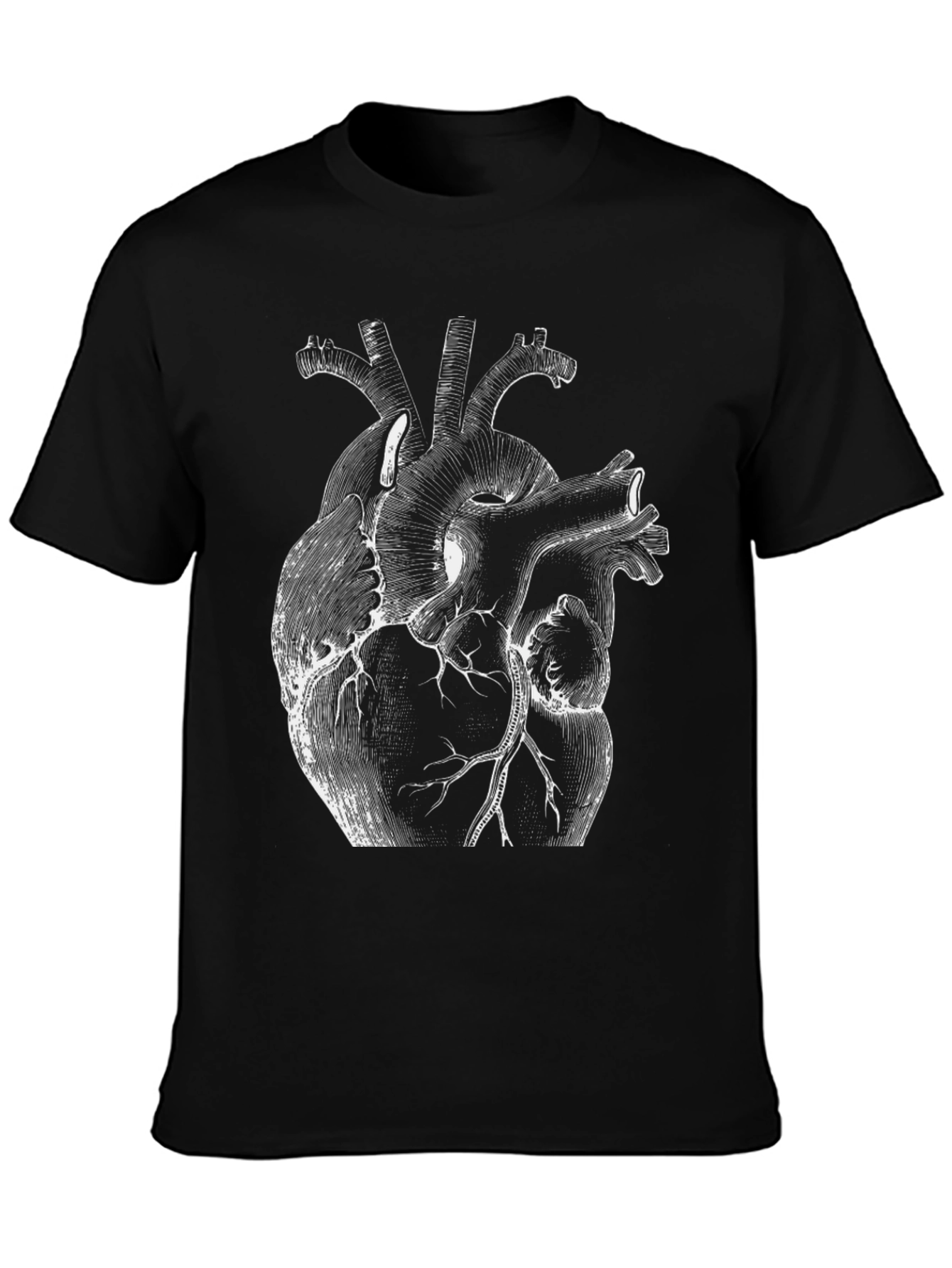 Anatomical Heart Graphic Black T-Shirt