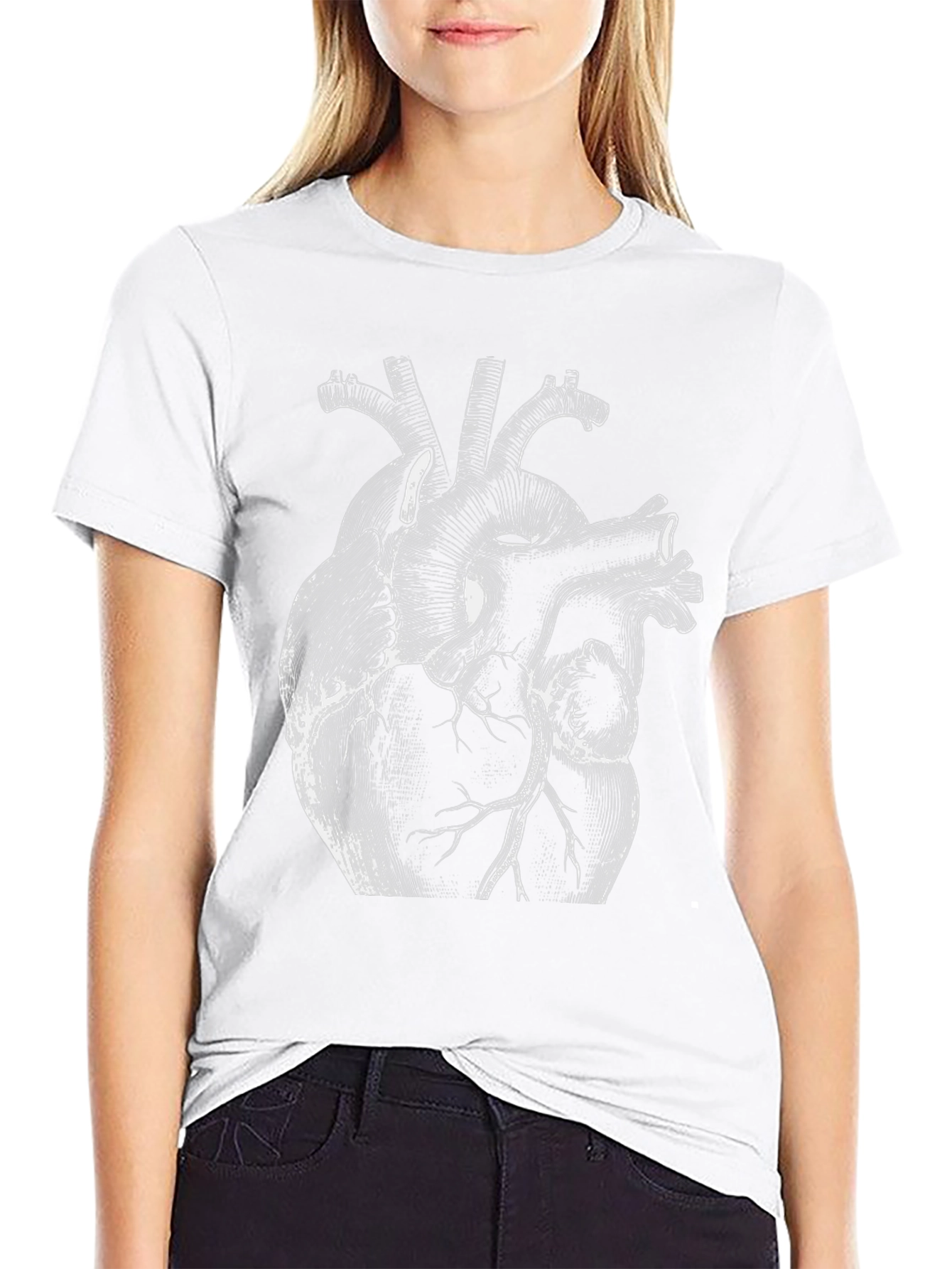 Anatomical Heart Graphic Black T-Shirt