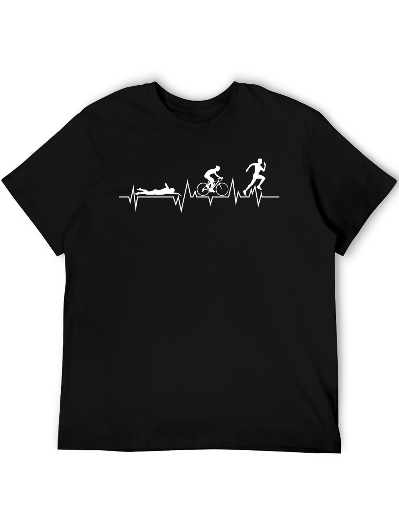 Triathlon Heartbeat T-Shirt: Swim Bike Run