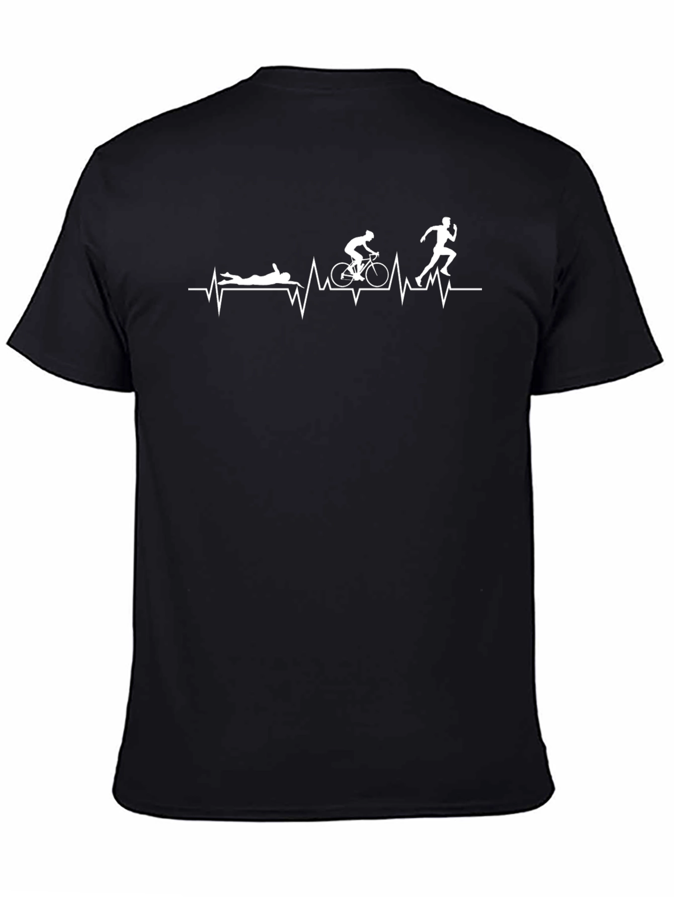Triathlon Heartbeat T-Shirt: Swim Bike Run