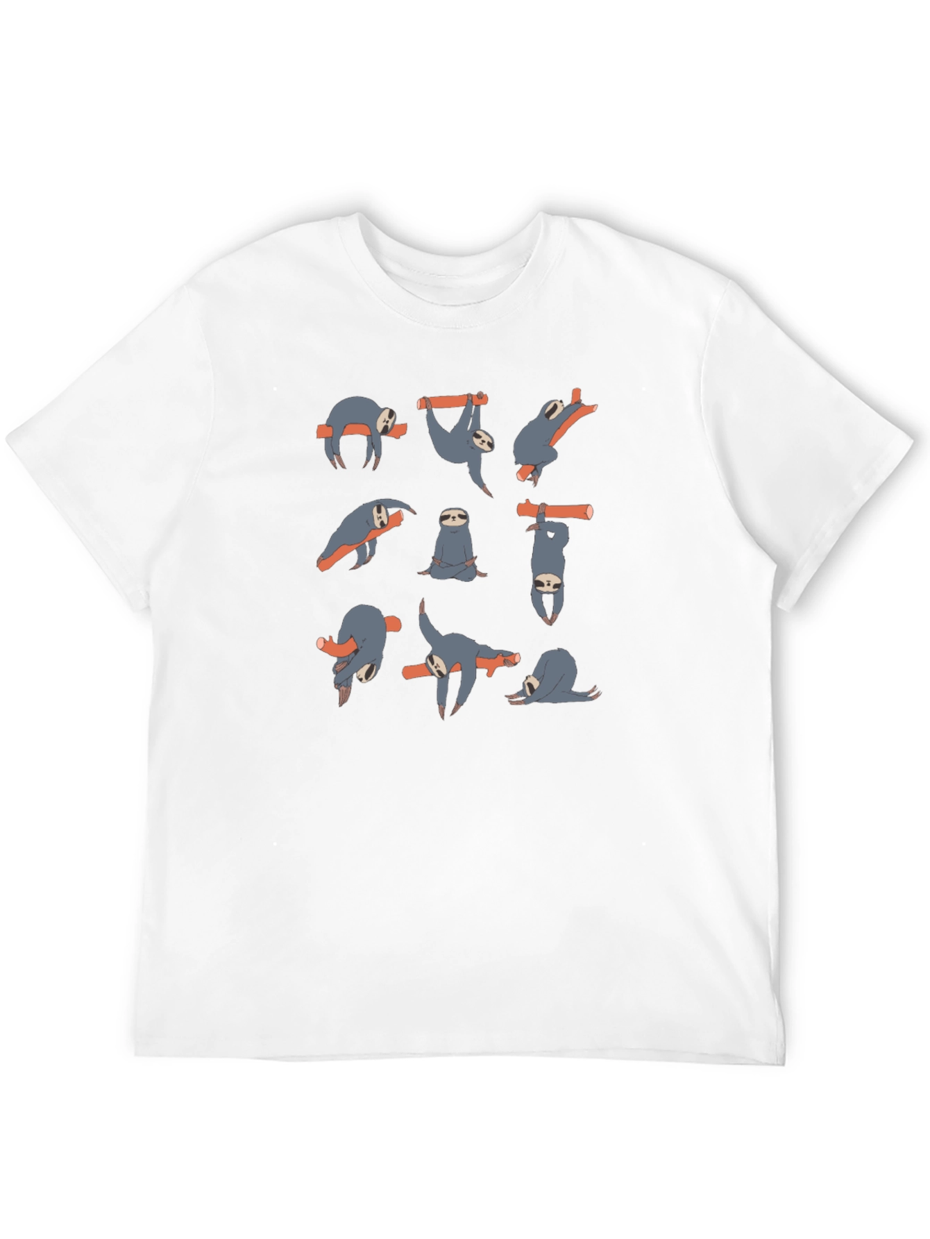 Yoga Sloth Graphic T-Shirt - Funny Lazy Animals Tee