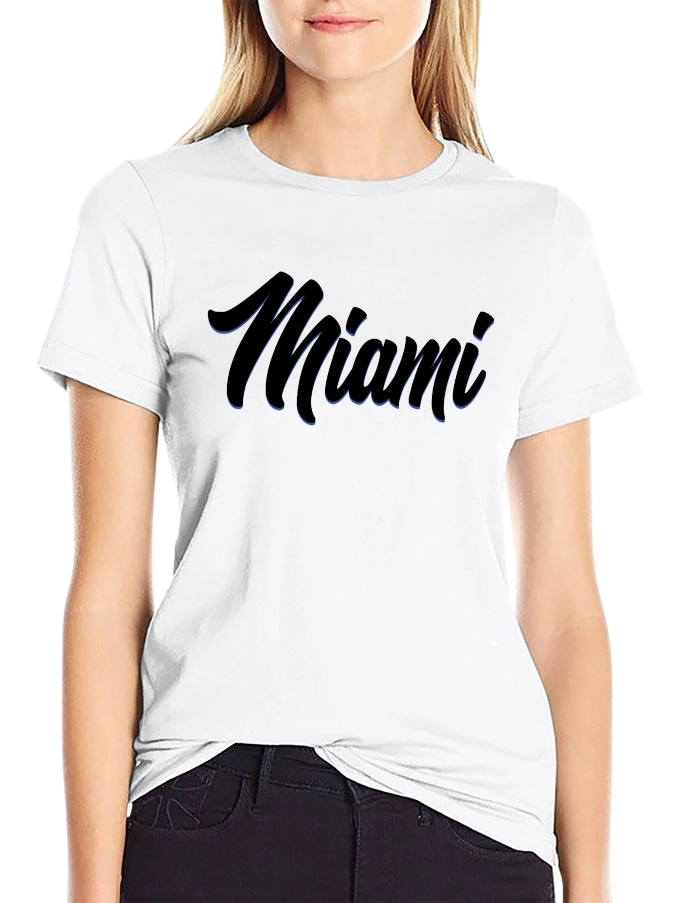 Miami Graphic Tee - Stylish Black T-Shirt