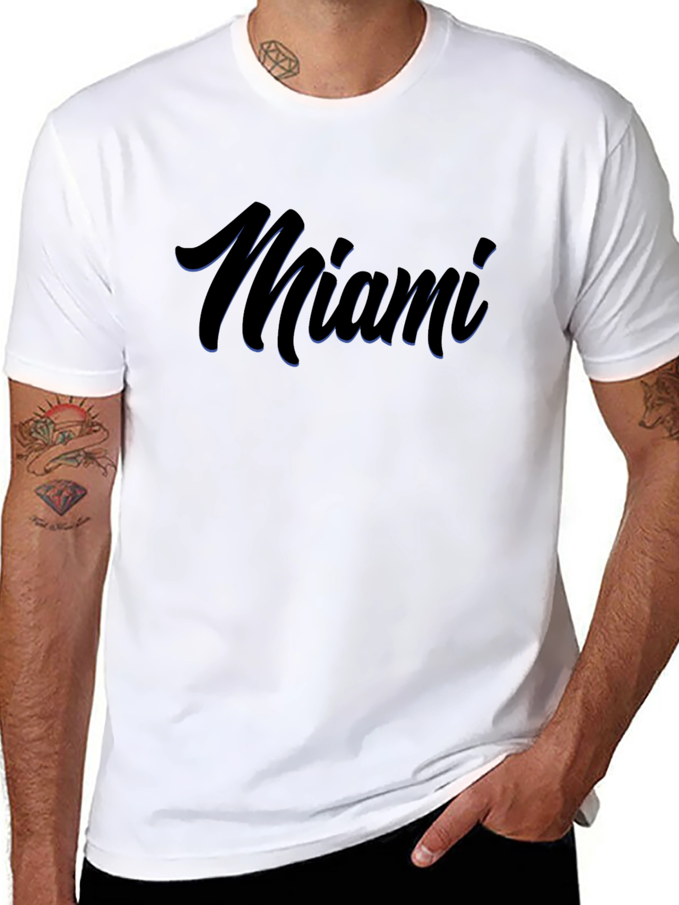 Miami Graphic Tee - Stylish Black T-Shirt