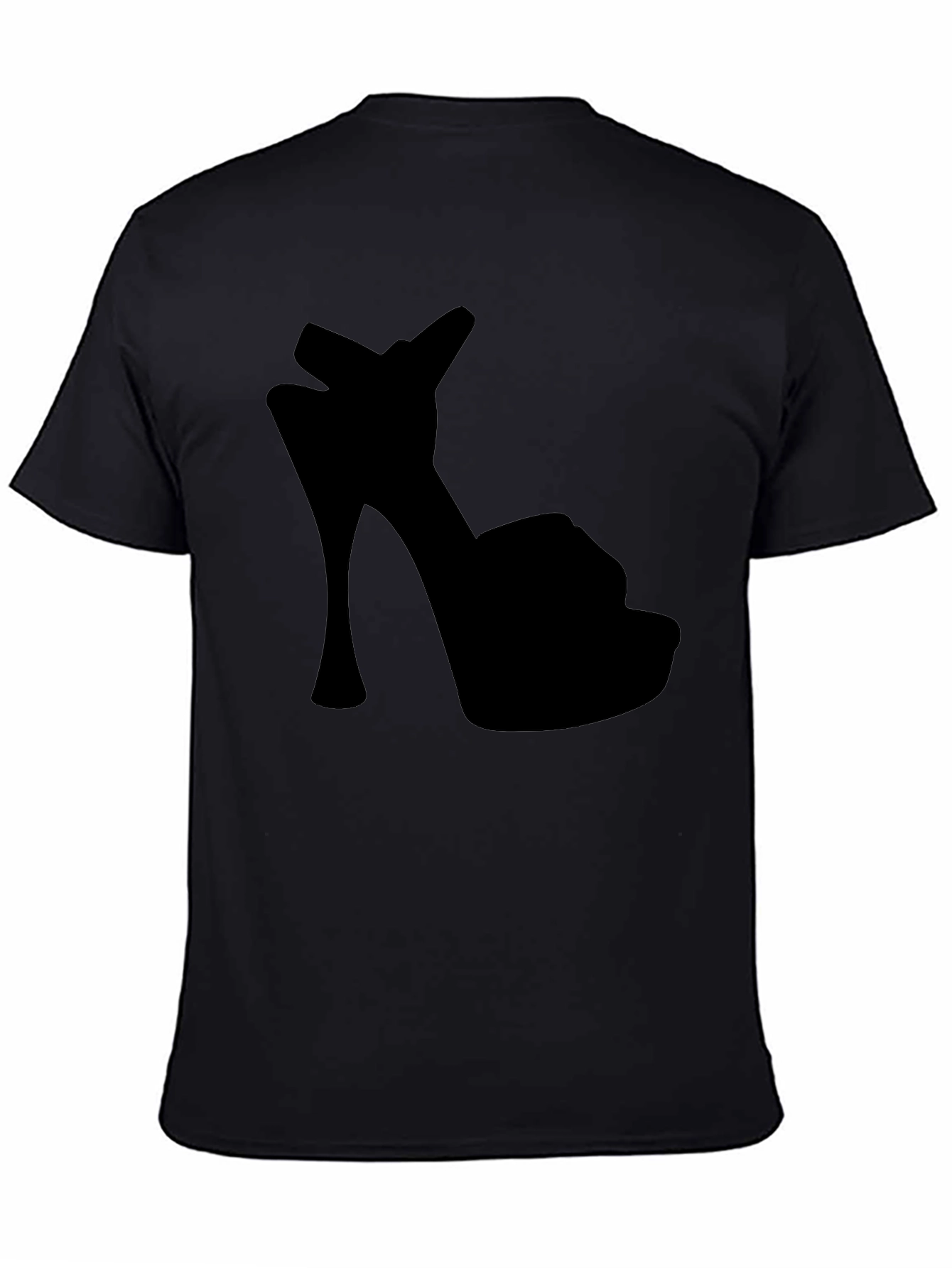 Stylish Heel Graphic Tee - Black