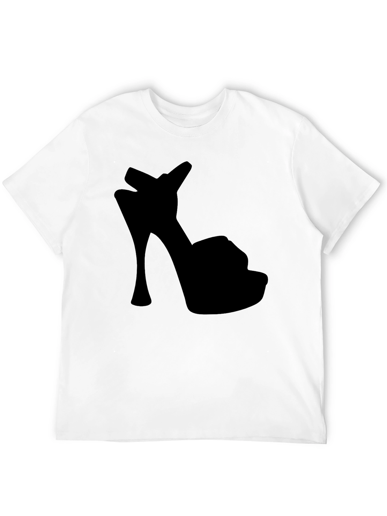 Stylish Heel Graphic Tee - Black