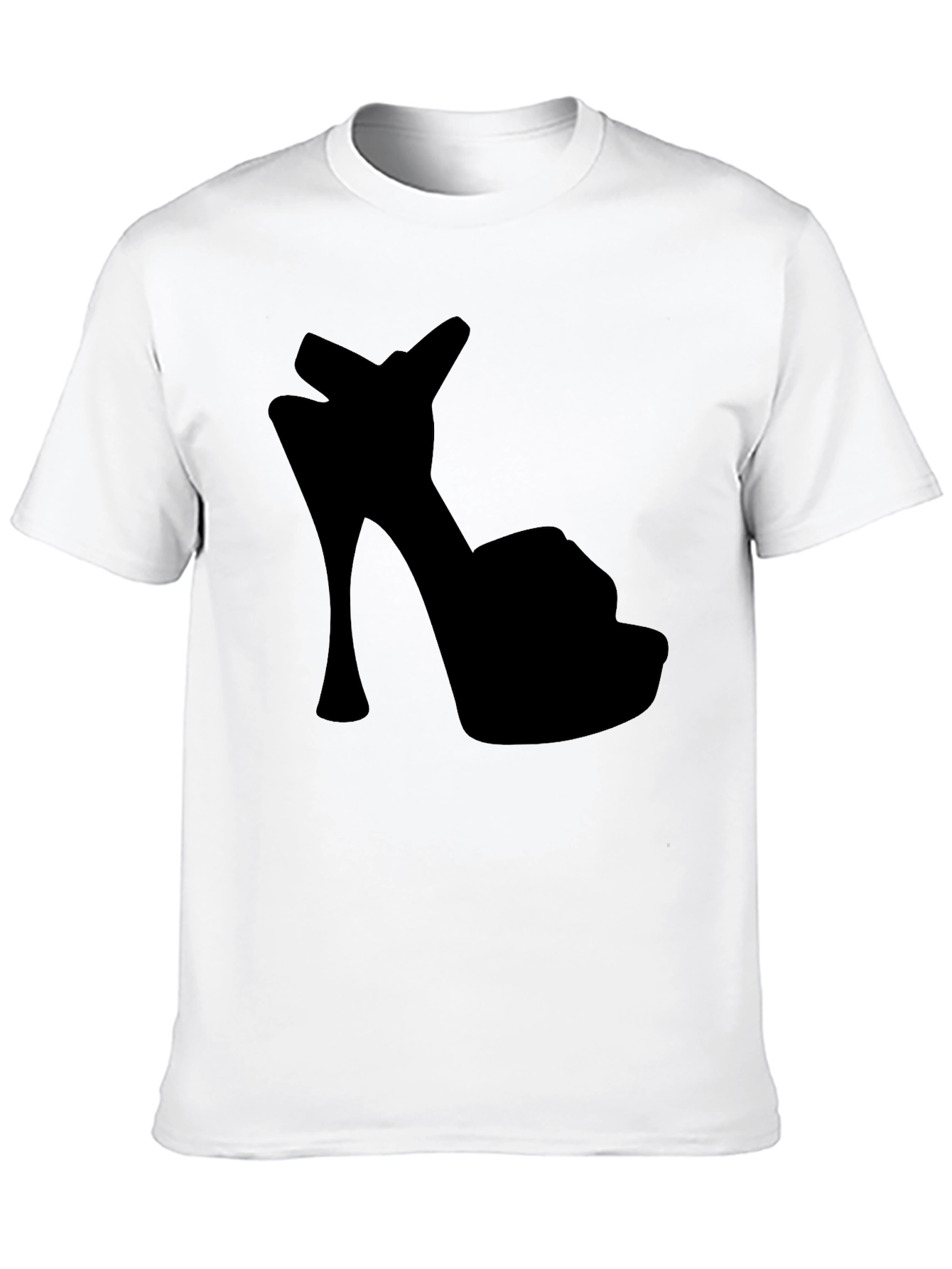 Stylish Heel Graphic Tee - Black