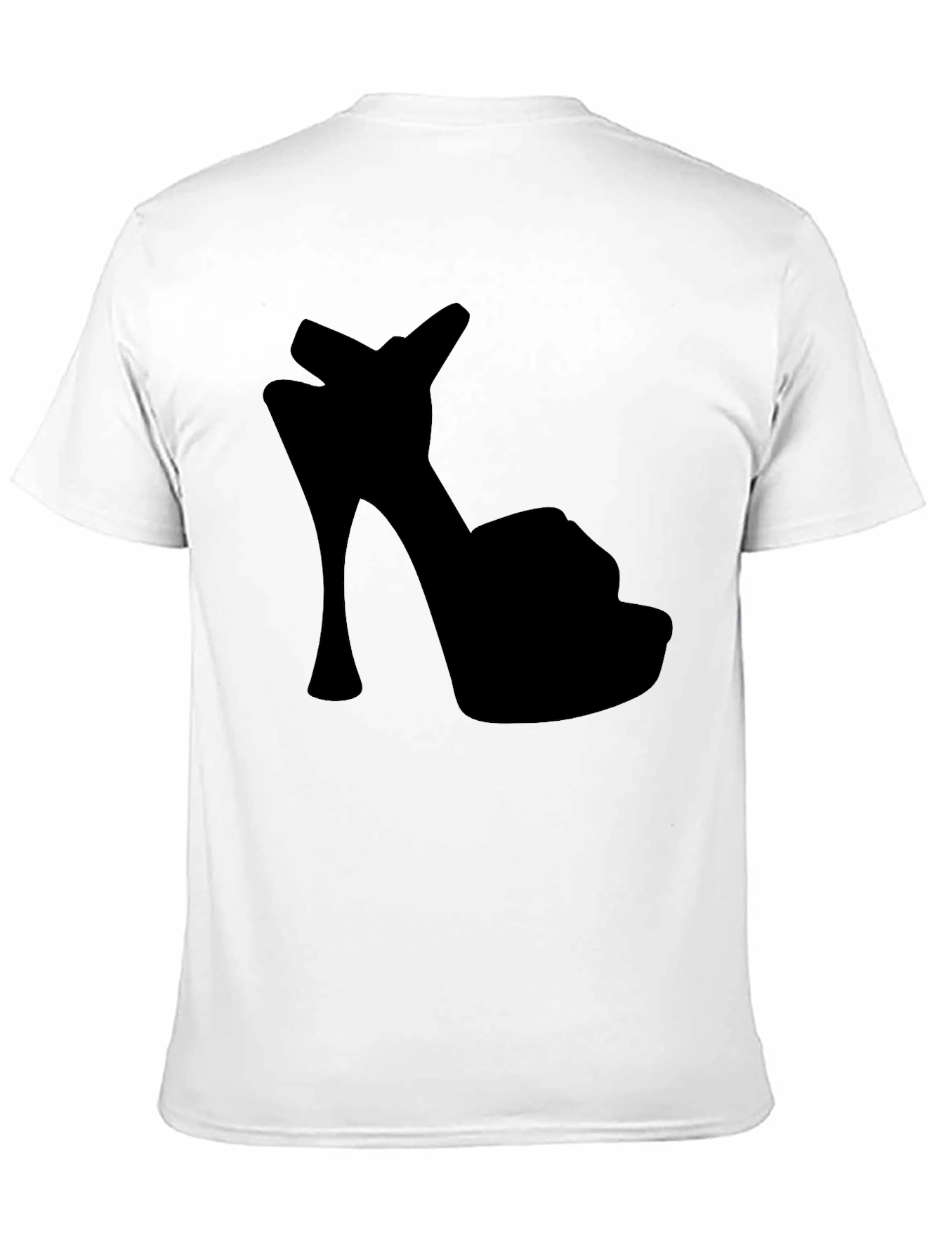 Stylish Heel Graphic Tee - Black
