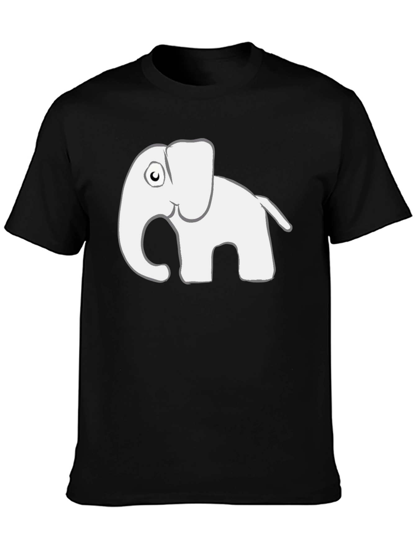 Elephant Graphic Black T-Shirt - Mens