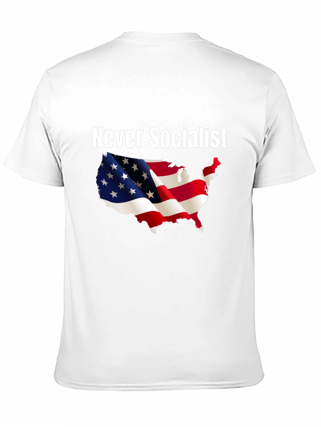 Never Socialist Patriotic T-Shirt