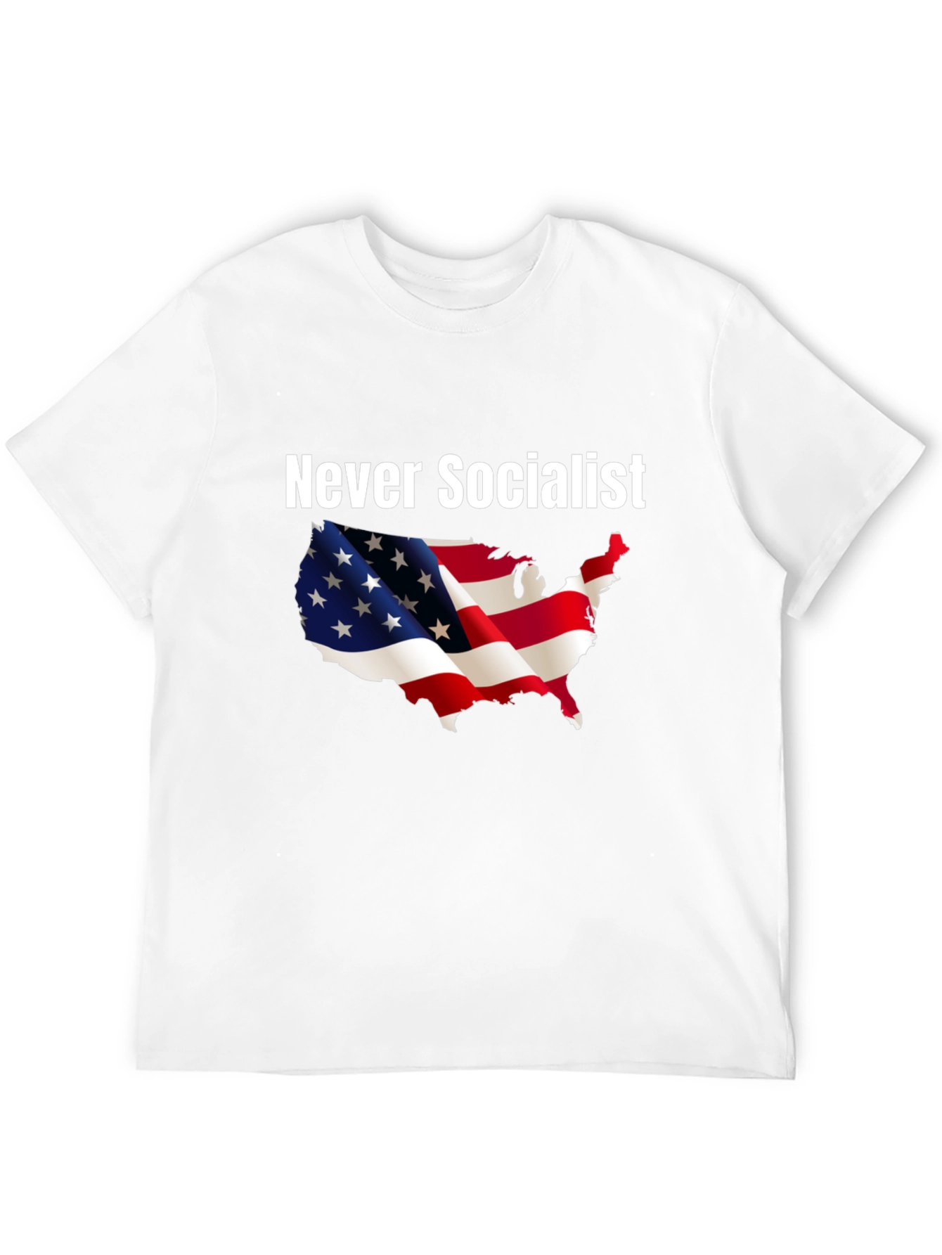 Never Socialist Patriotic T-Shirt