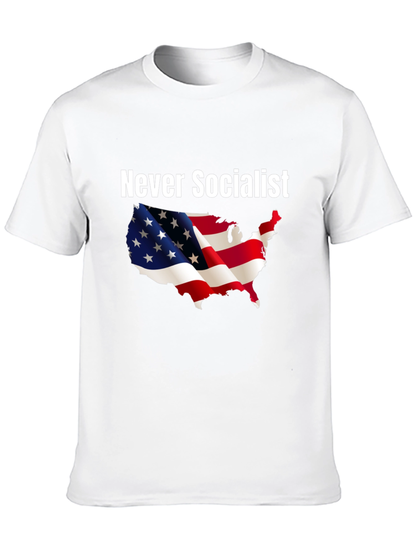 Never Socialist Patriotic T-Shirt