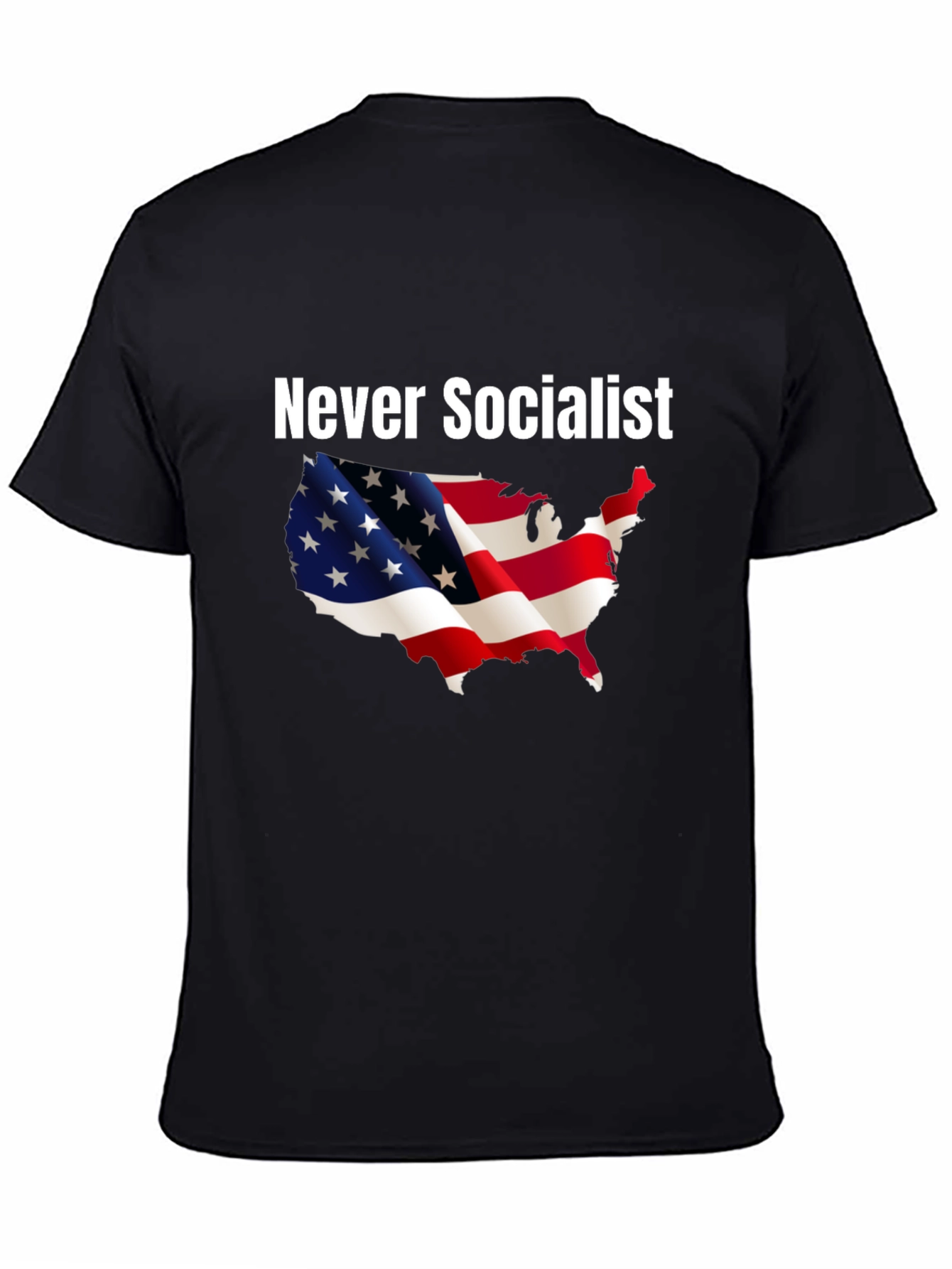 Never Socialist Patriotic T-Shirt