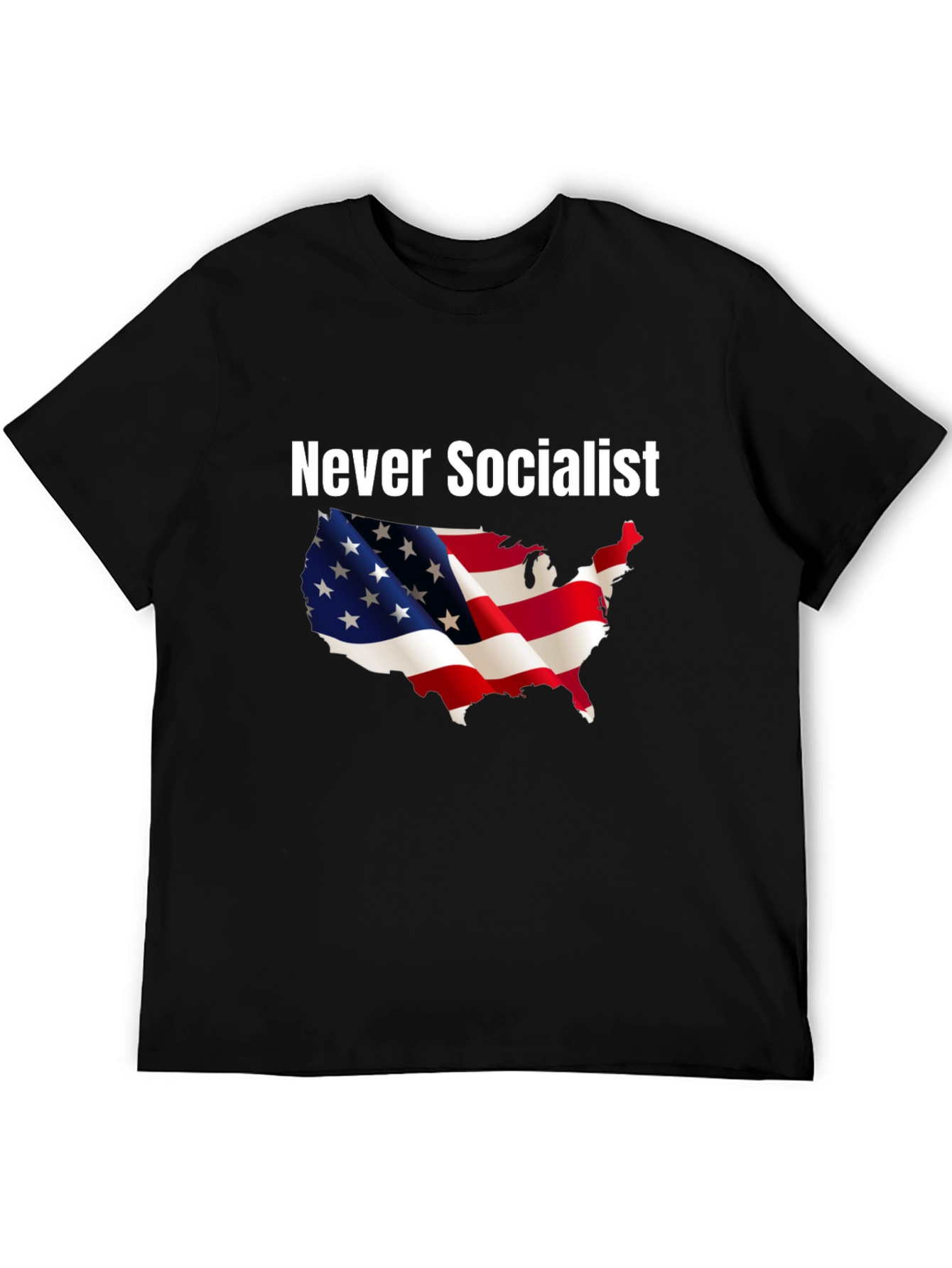 Never Socialist Patriotic T-Shirt