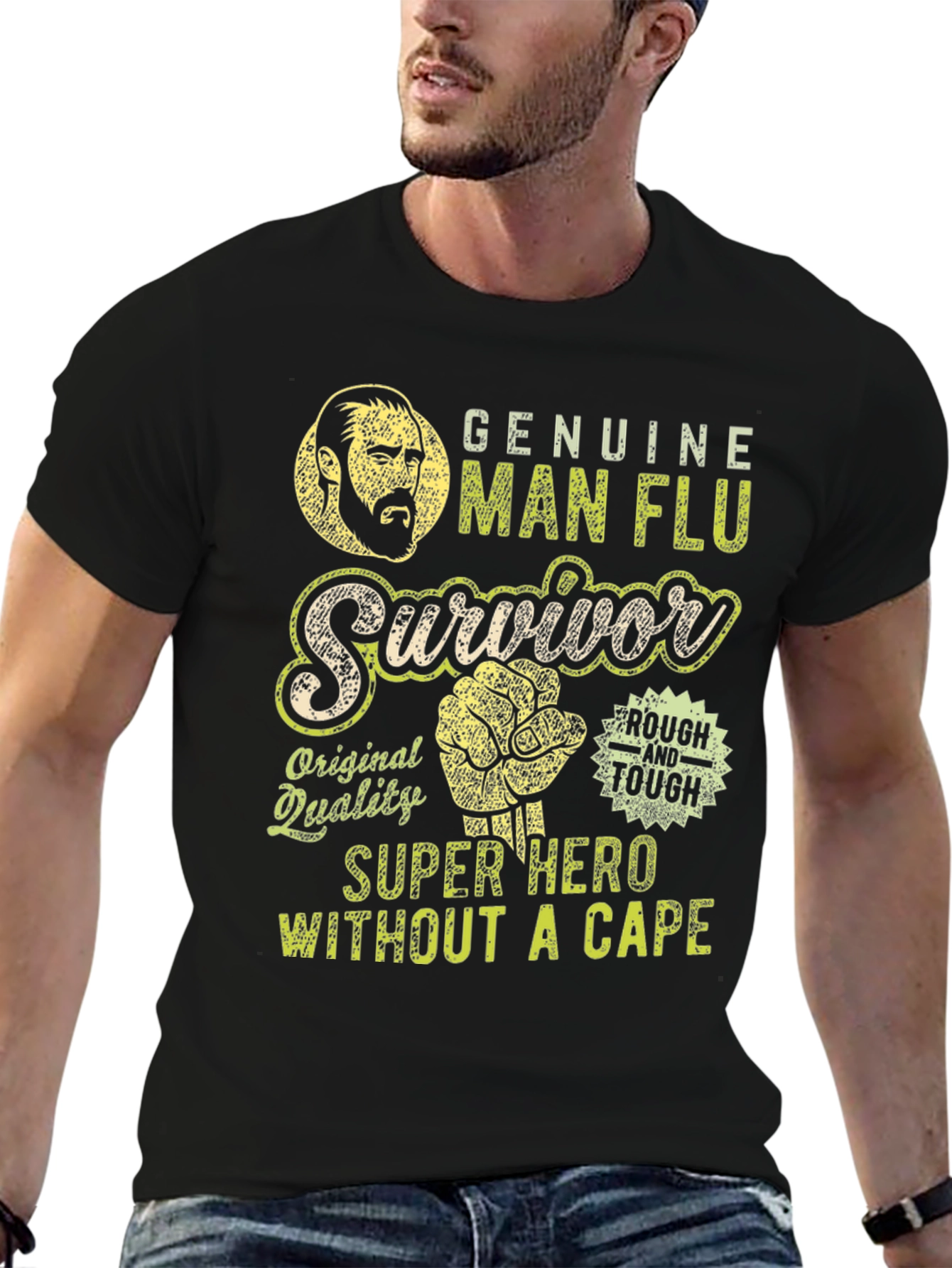 Genuine Man Flu Survivor Graphic Tee