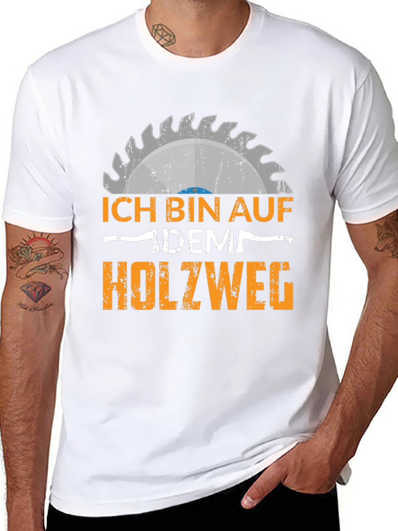 Ich Bin Auf Dem Holzweg Black T-Shirt