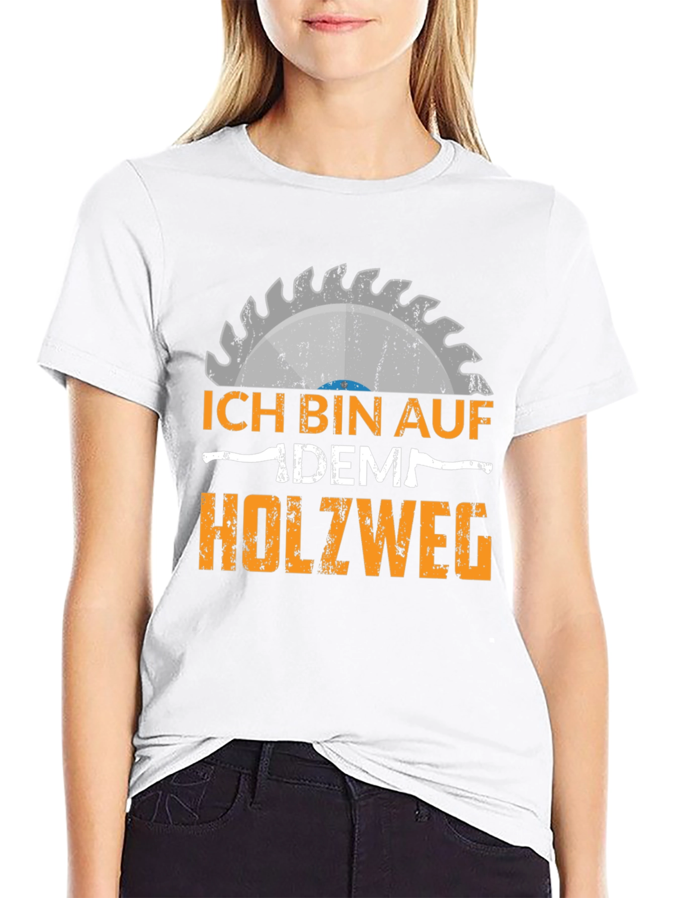 Ich Bin Auf Dem Holzweg Black T-Shirt