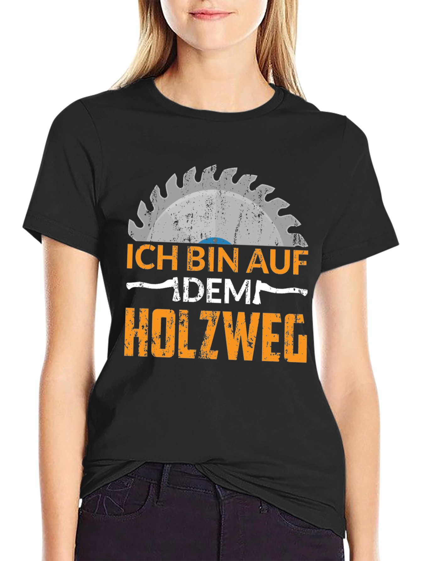 Ich Bin Auf Dem Holzweg Black T-Shirt