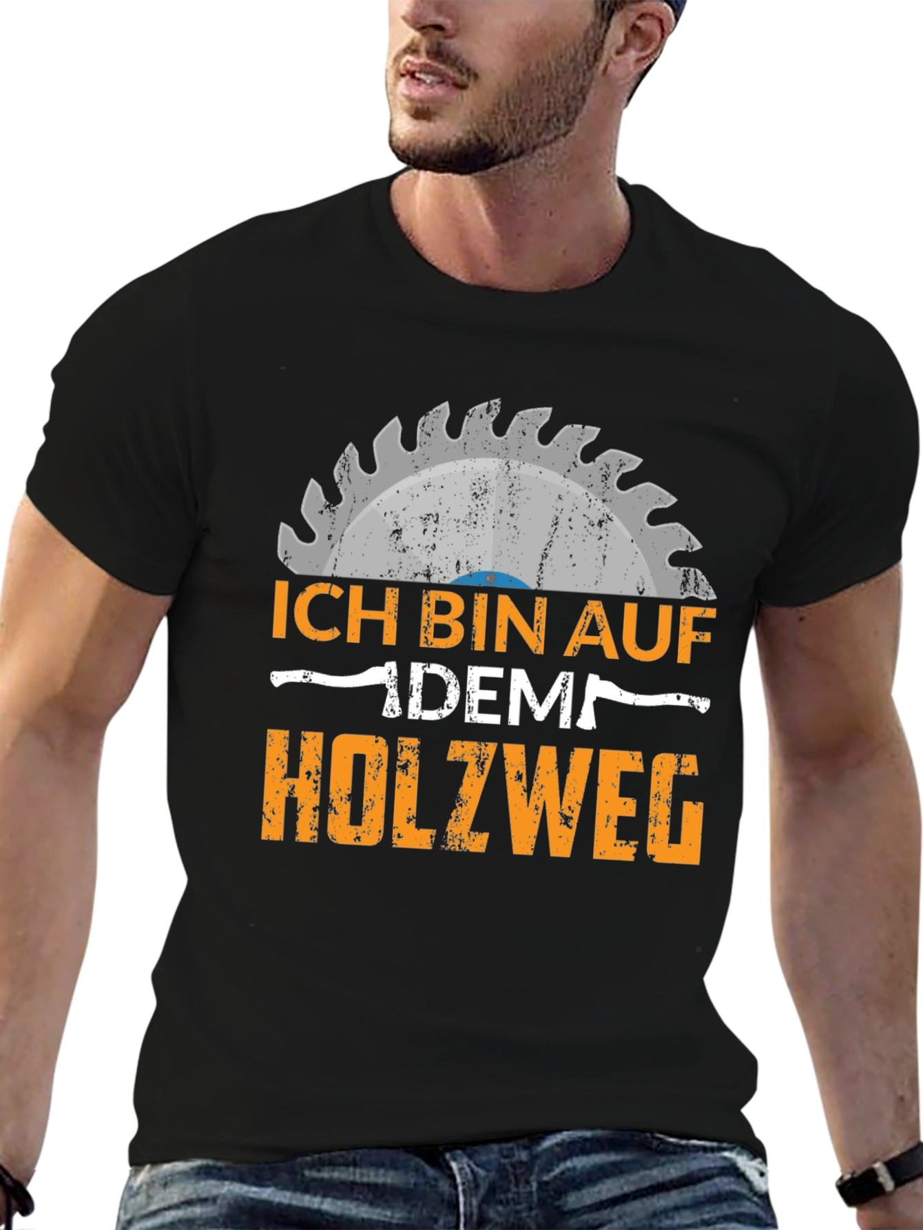 Ich Bin Auf Dem Holzweg Black T-Shirt