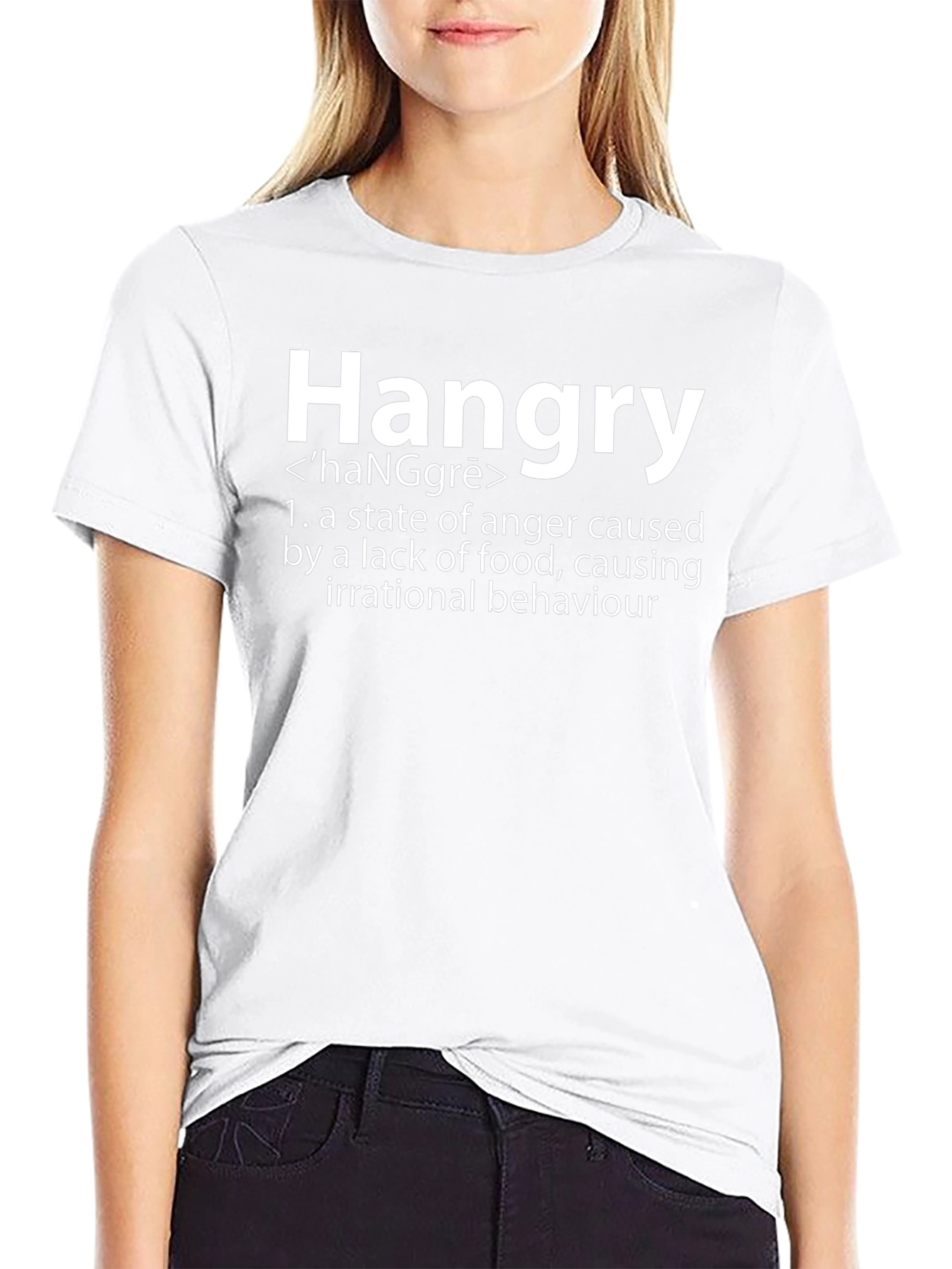 Hangry Definition T-Shirt - Black Cotton Blend