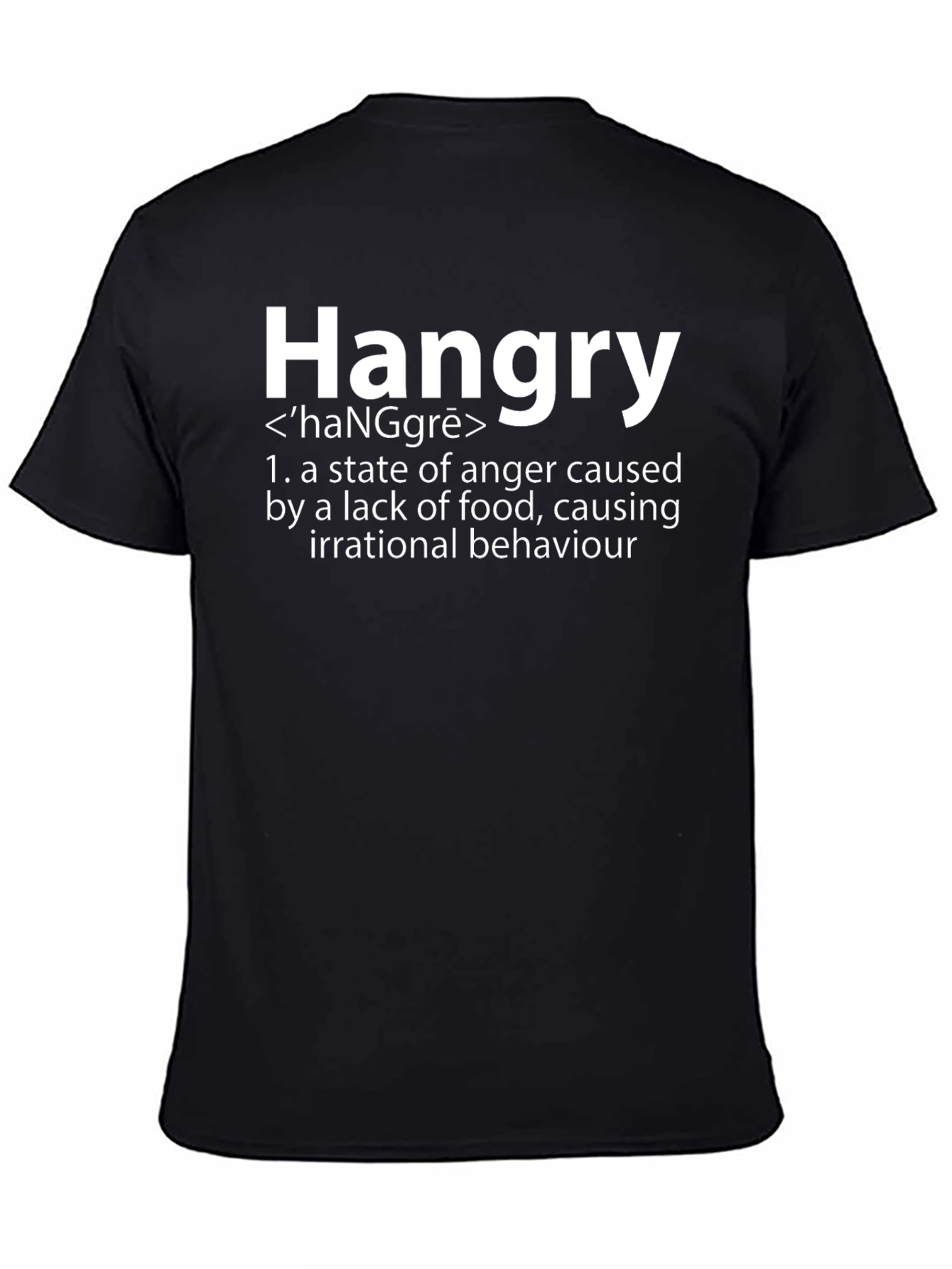 Hangry Definition T-Shirt - Black Cotton Blend