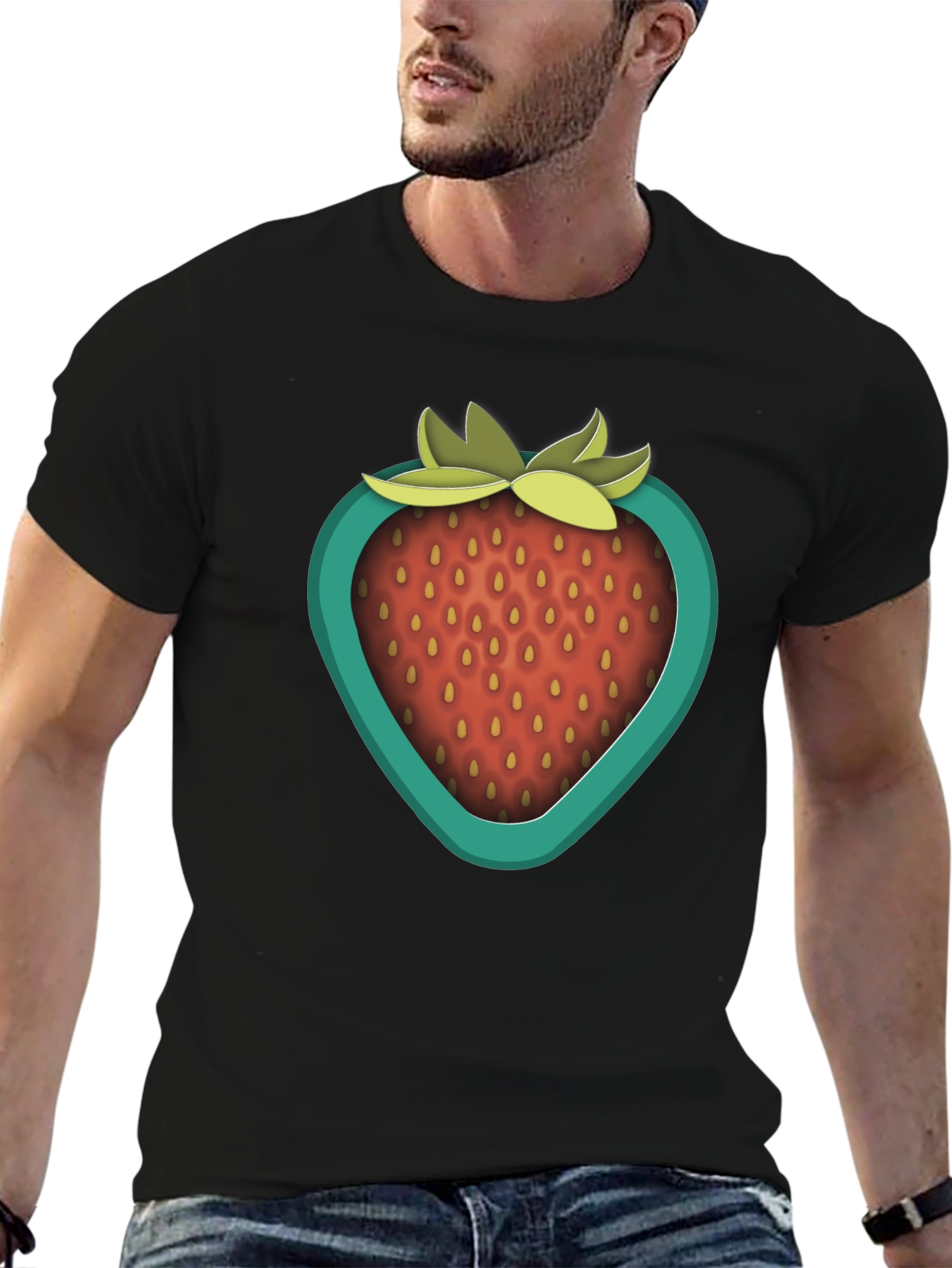 Strawberry Graphic Tee - Trendy Casual Wear