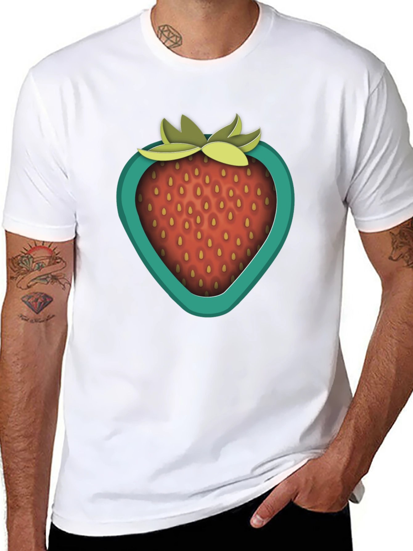 Strawberry Graphic Tee - Trendy Casual Wear