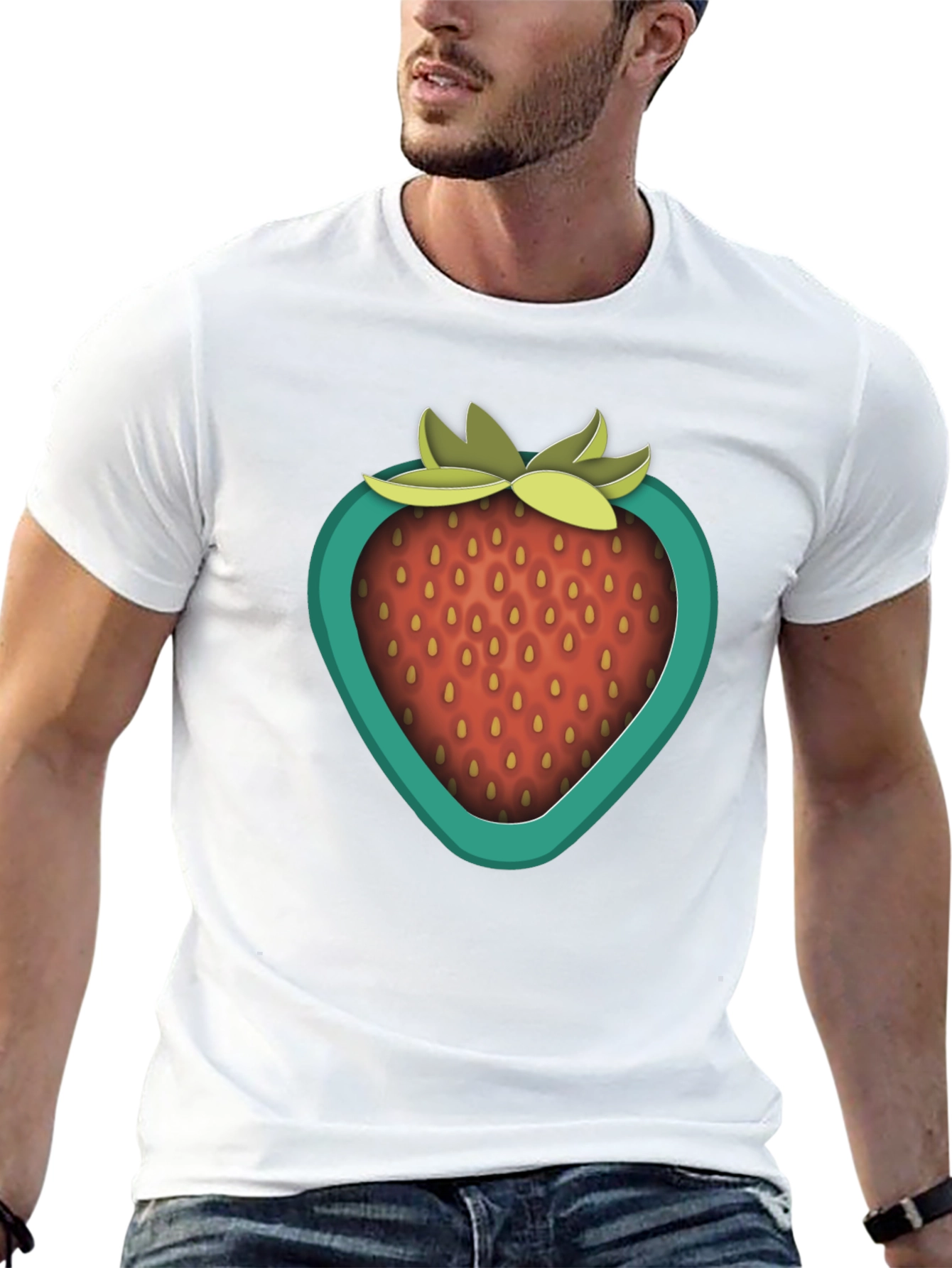 Strawberry Graphic Tee - Trendy Casual Wear