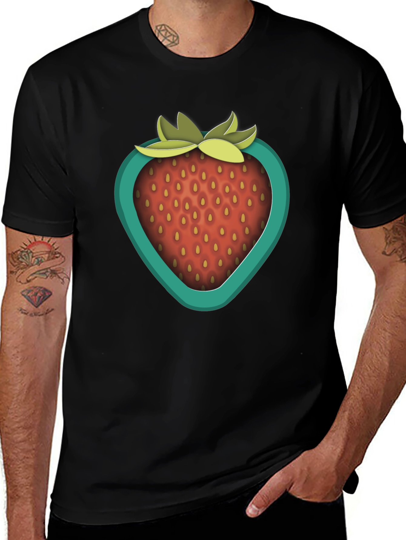 Strawberry Graphic Tee - Trendy Casual Wear