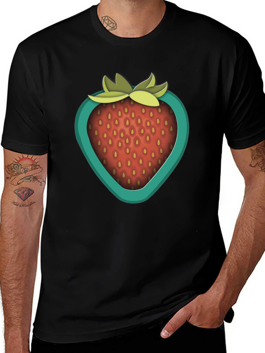 Strawberry Graphic Tee - Trendy Casual Wear