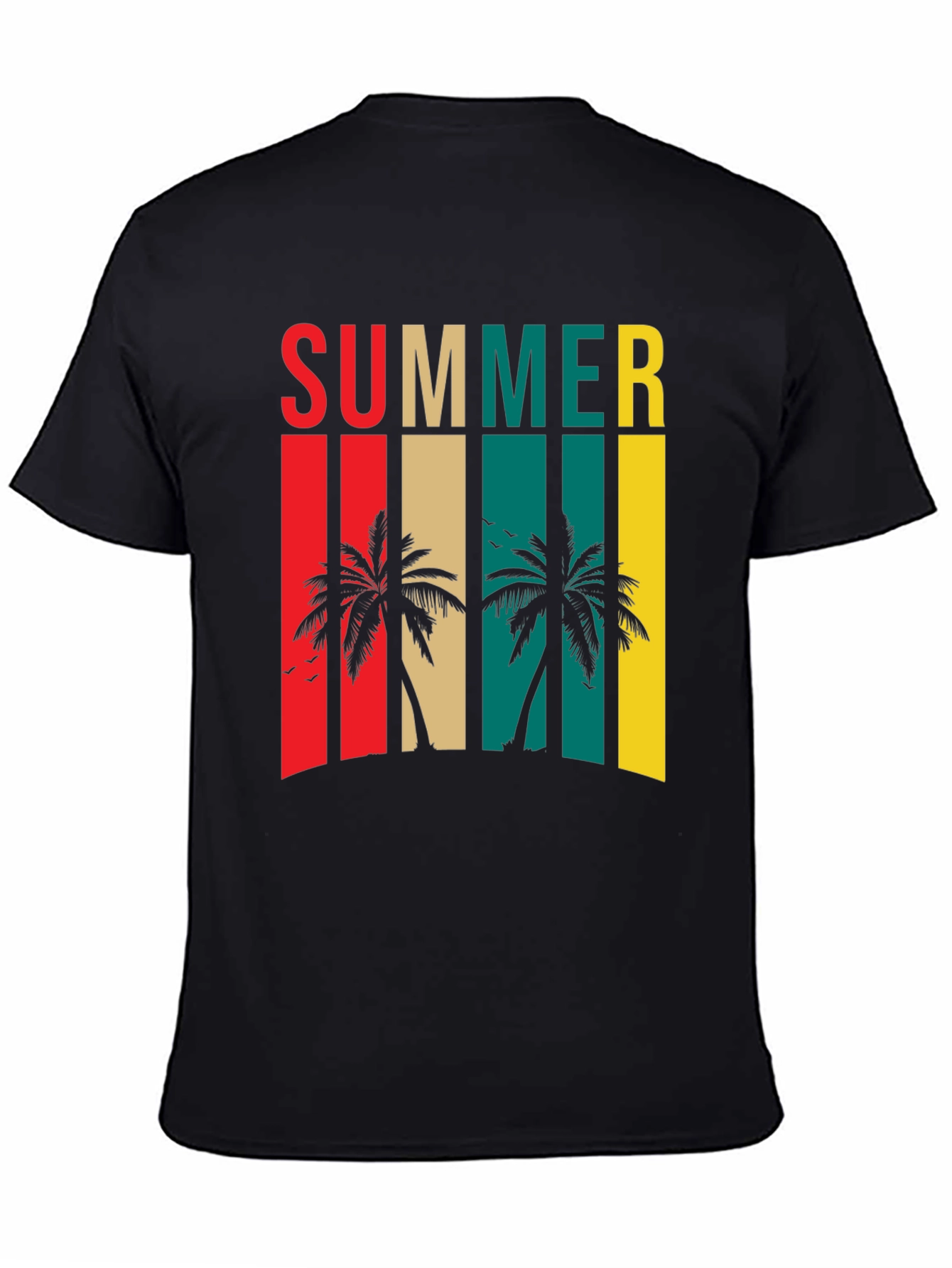 Summer Palm Tree Retro Style Graphic Tee