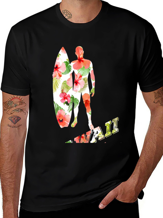 Floral Surfer Graphic Tee - Island Vibes