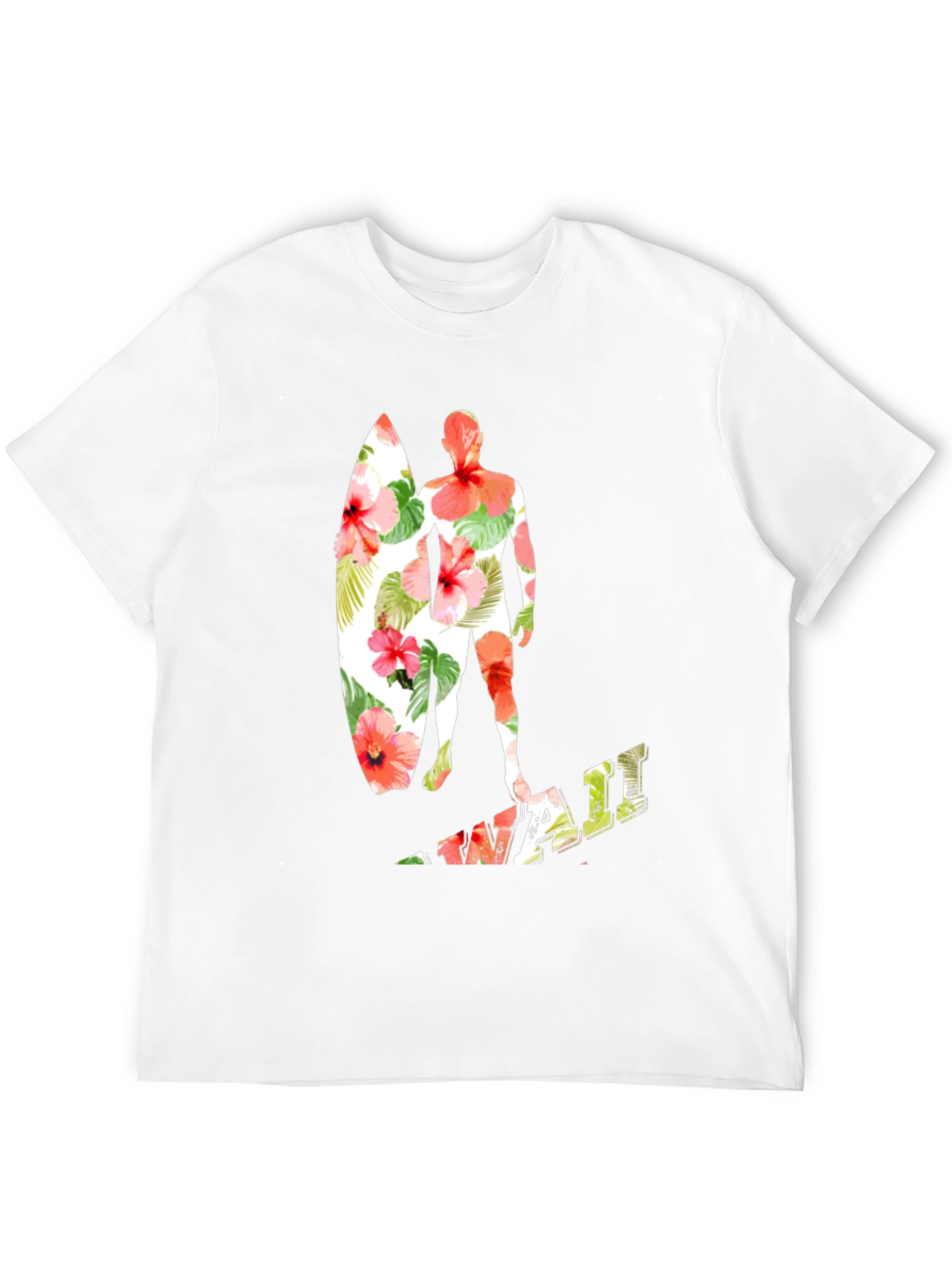 Floral Surfer Graphic Tee - Island Vibes
