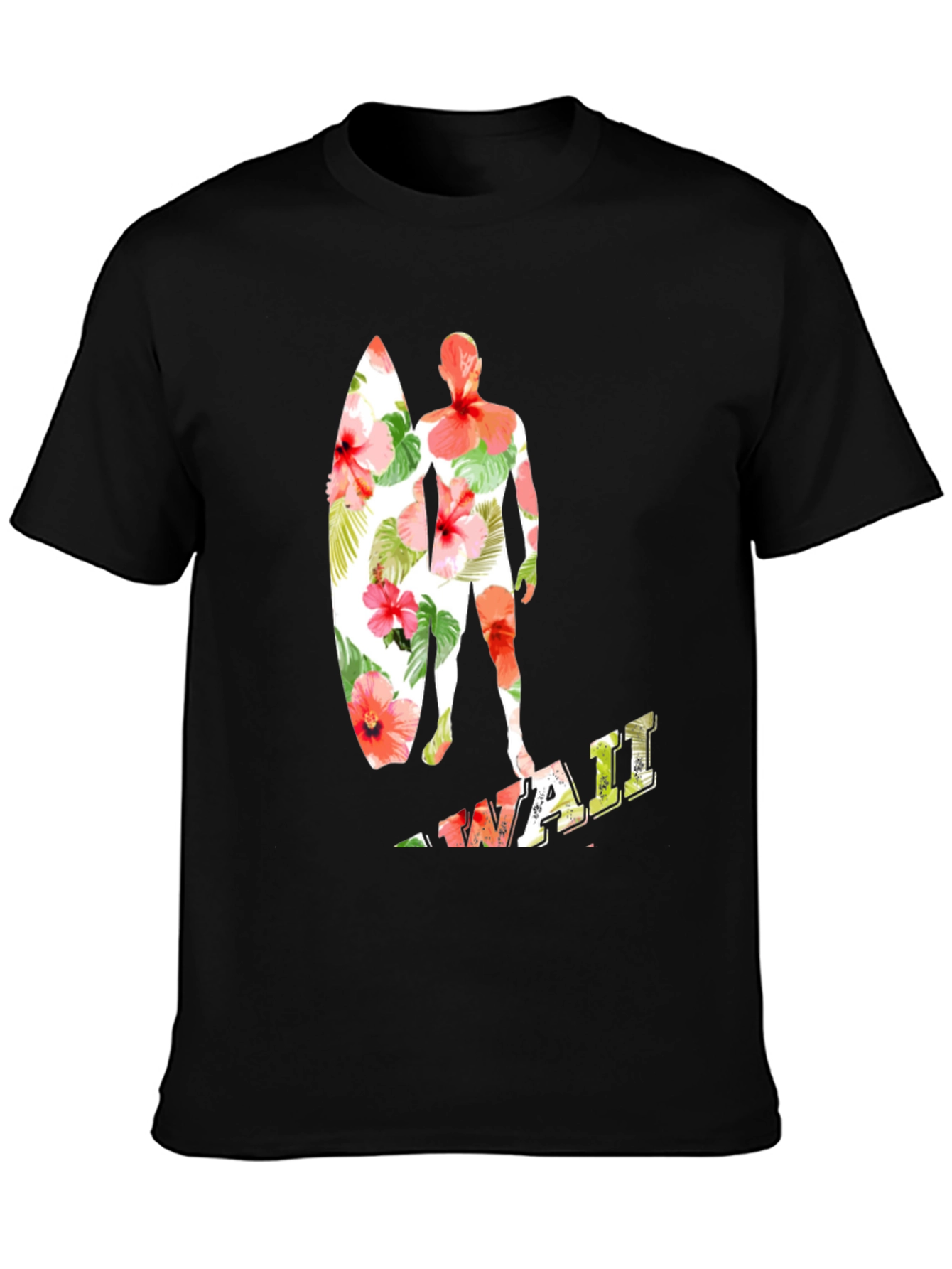 Floral Surfer Graphic Tee - Island Vibes