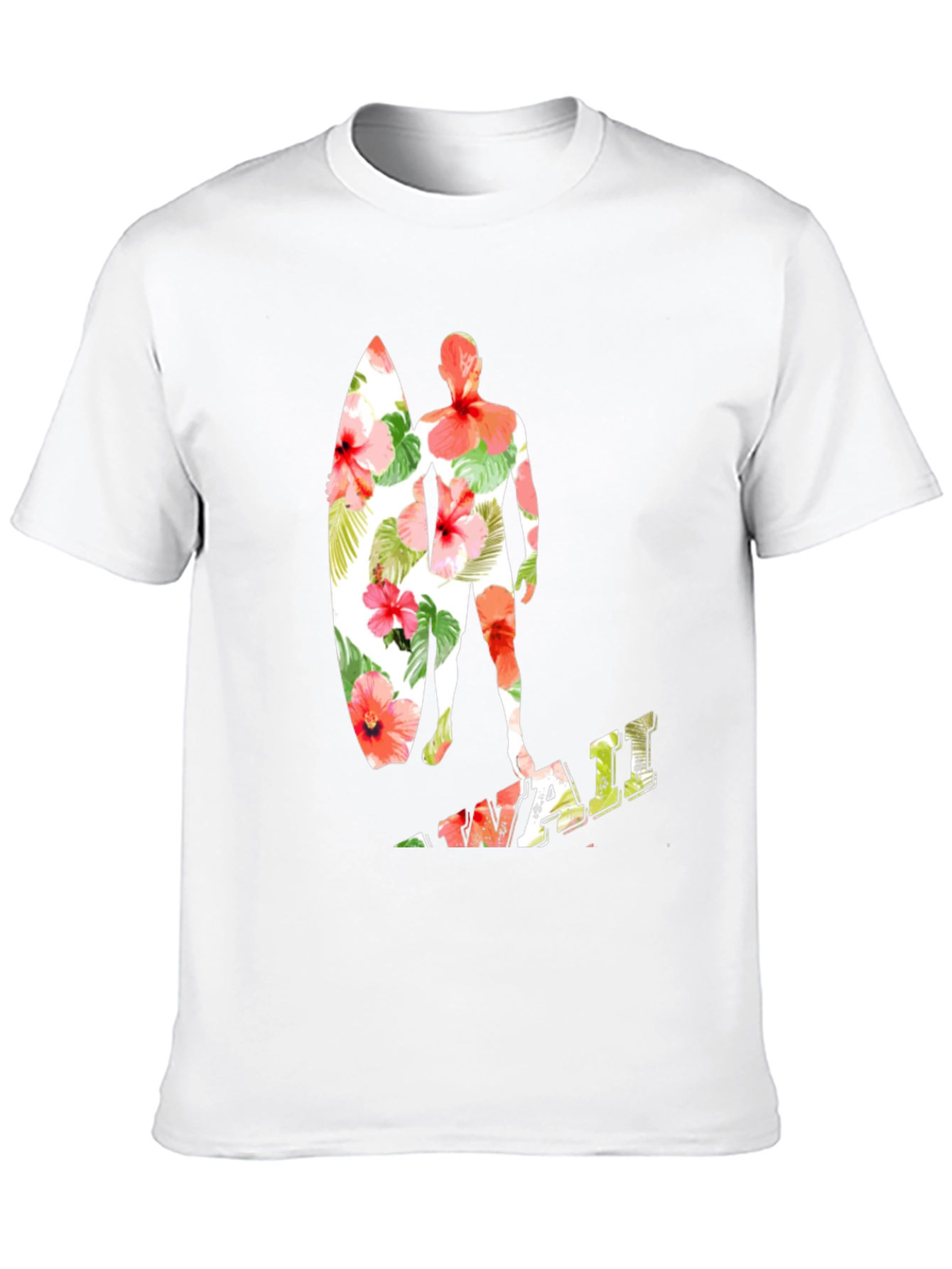 Floral Surfer Graphic Tee - Island Vibes