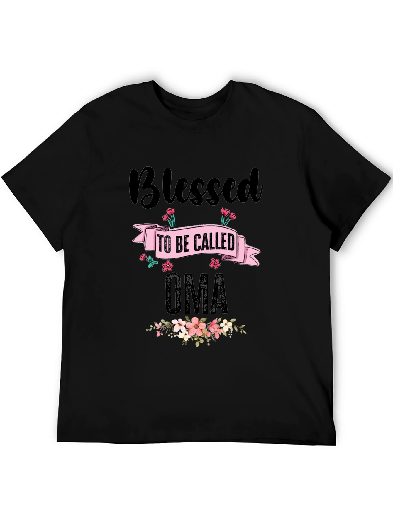 Blessed Oma T-Shirt - Floral Design