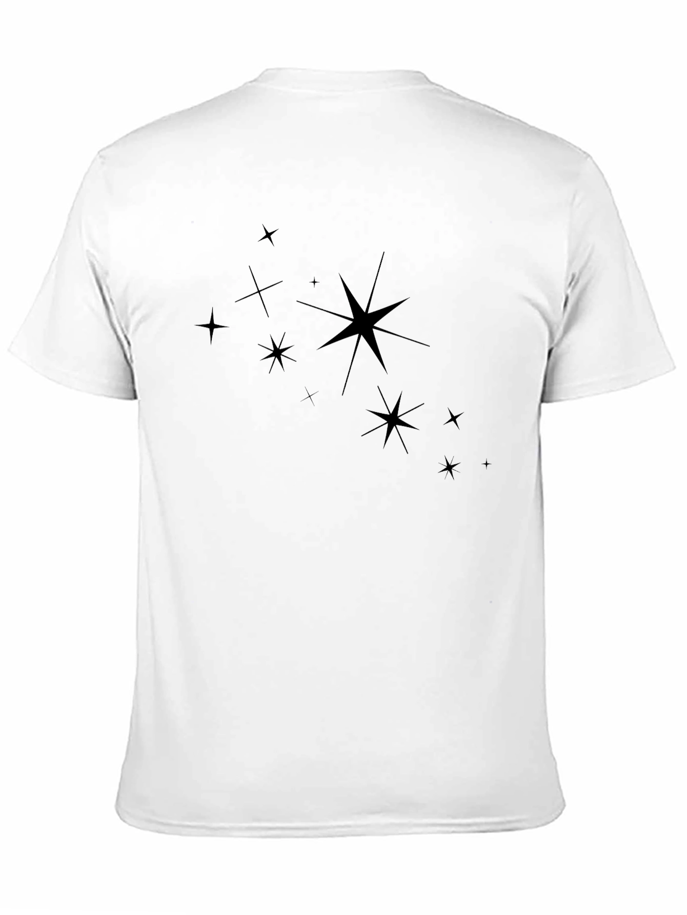 Stylish Black Graphic Tee - Star Design