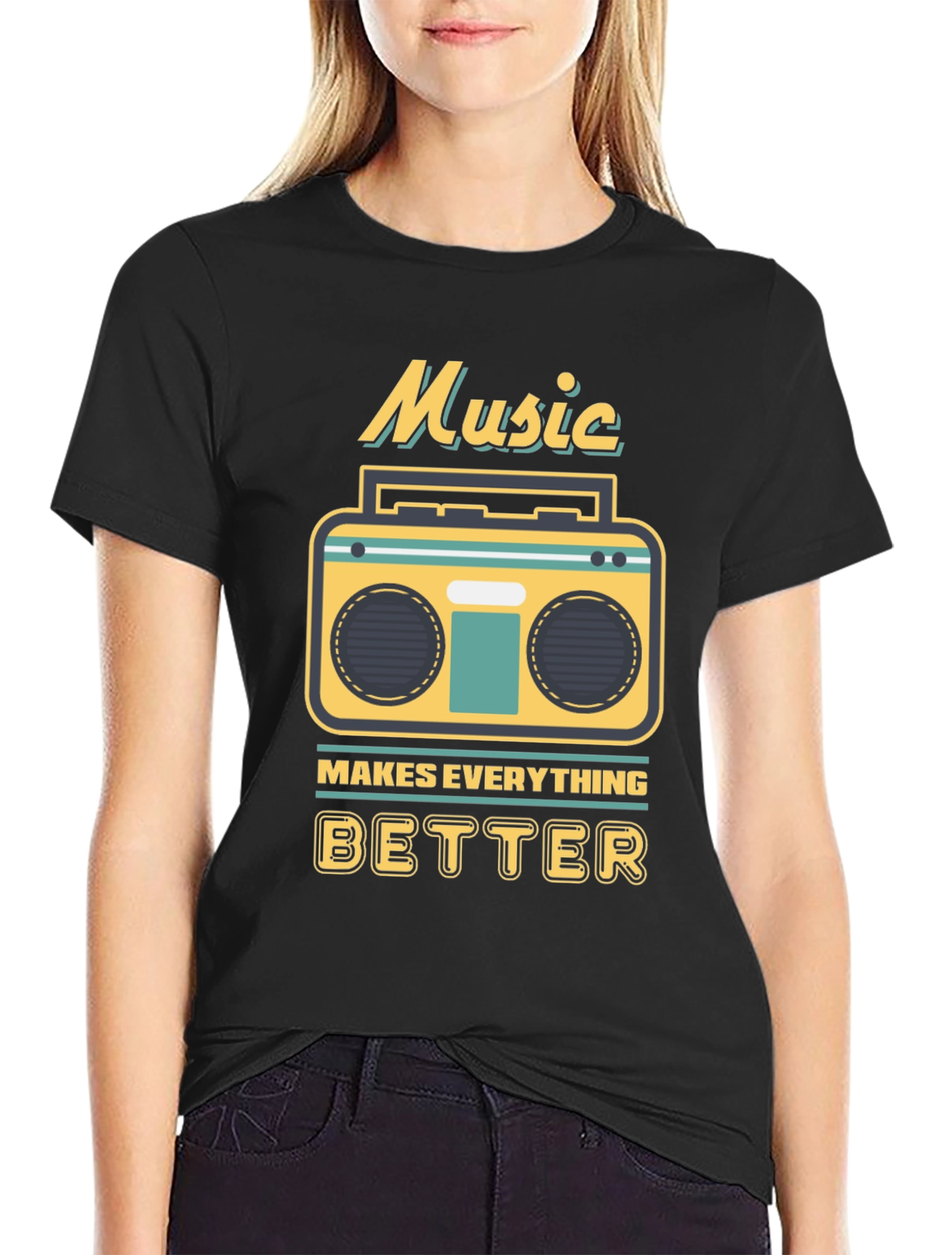 Music Makes Everything Better Graphic T-Shirt