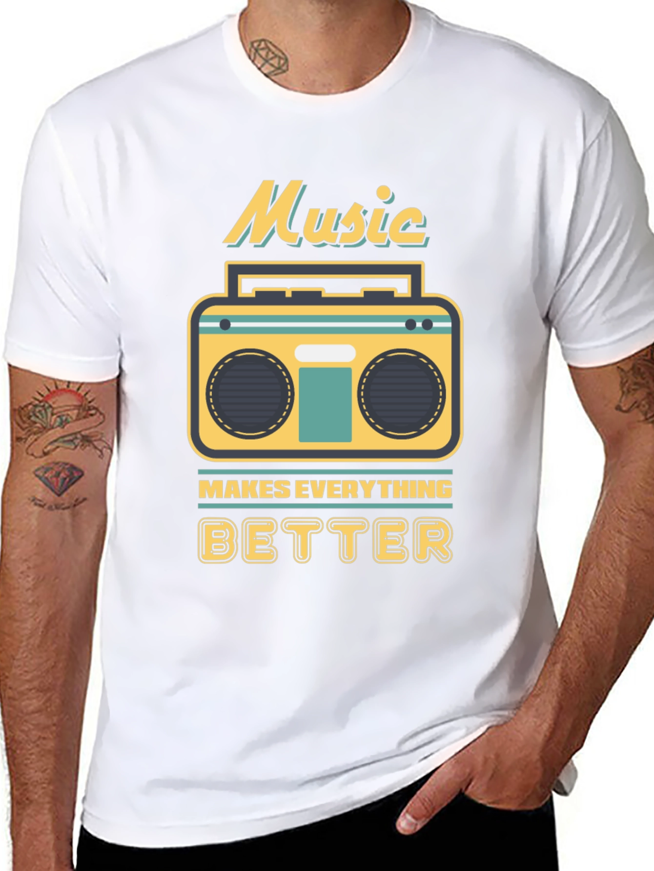 Music Makes Everything Better Graphic T-Shirt