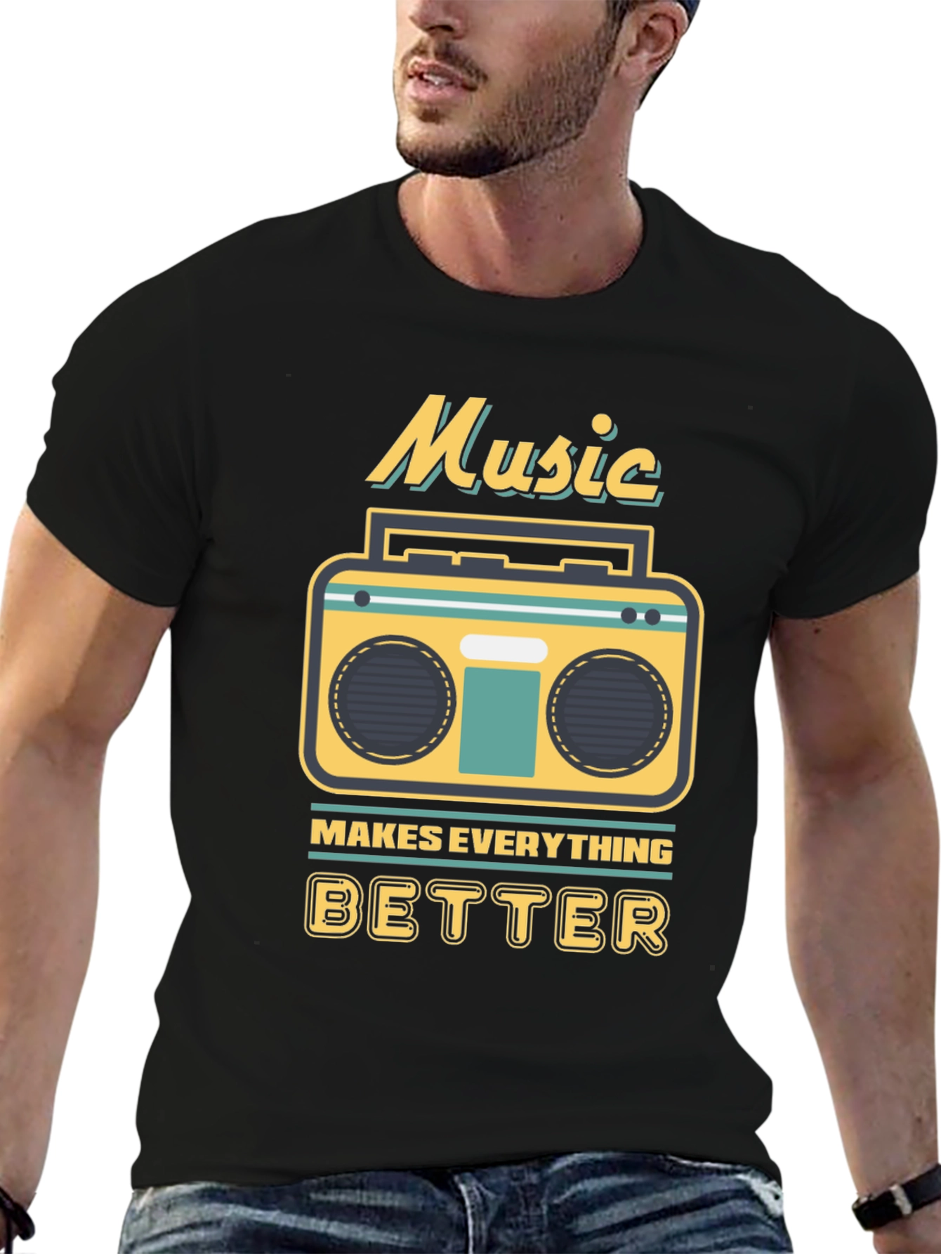 Music Makes Everything Better Graphic T-Shirt