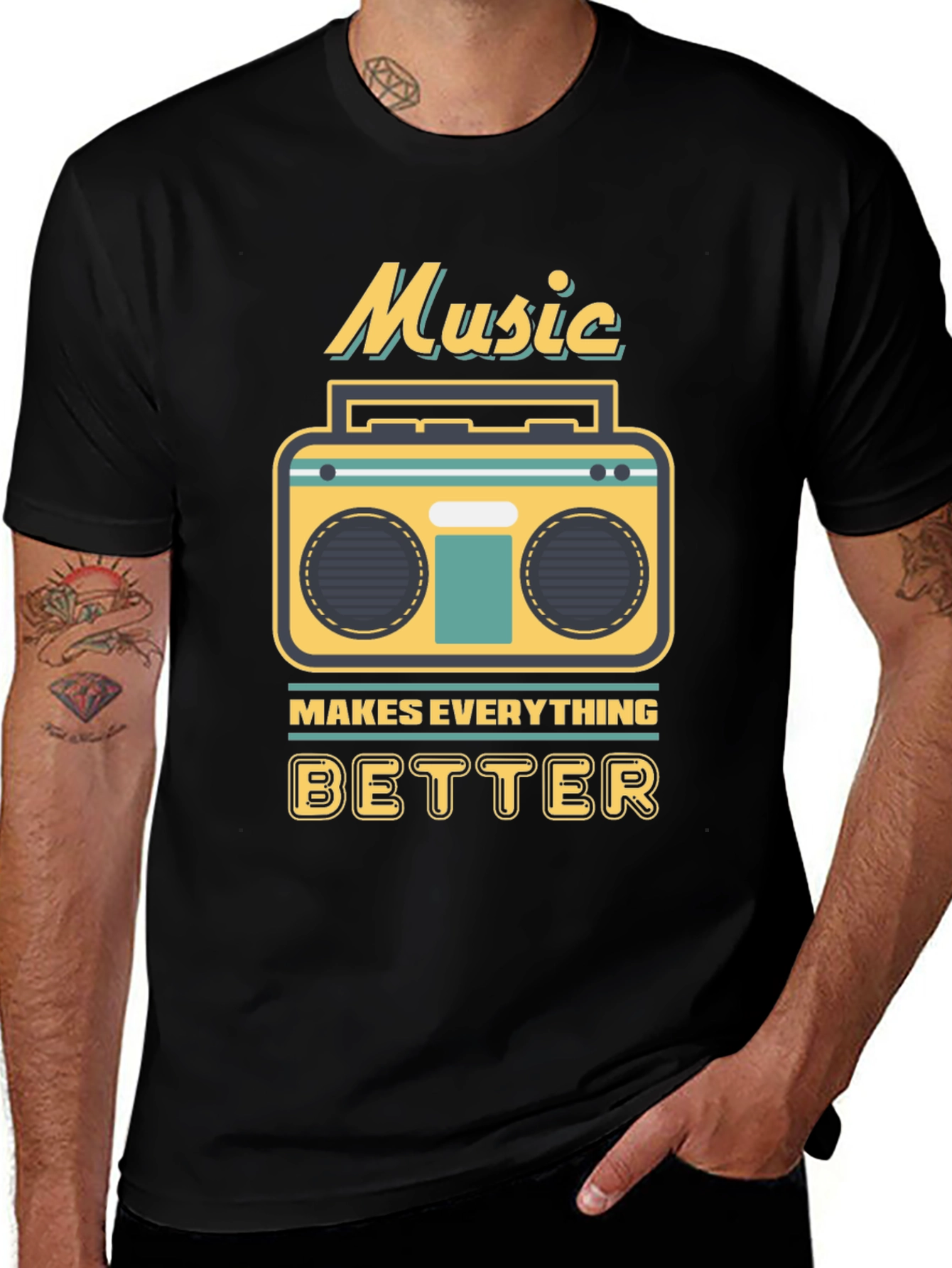 Music Makes Everything Better Graphic T-Shirt