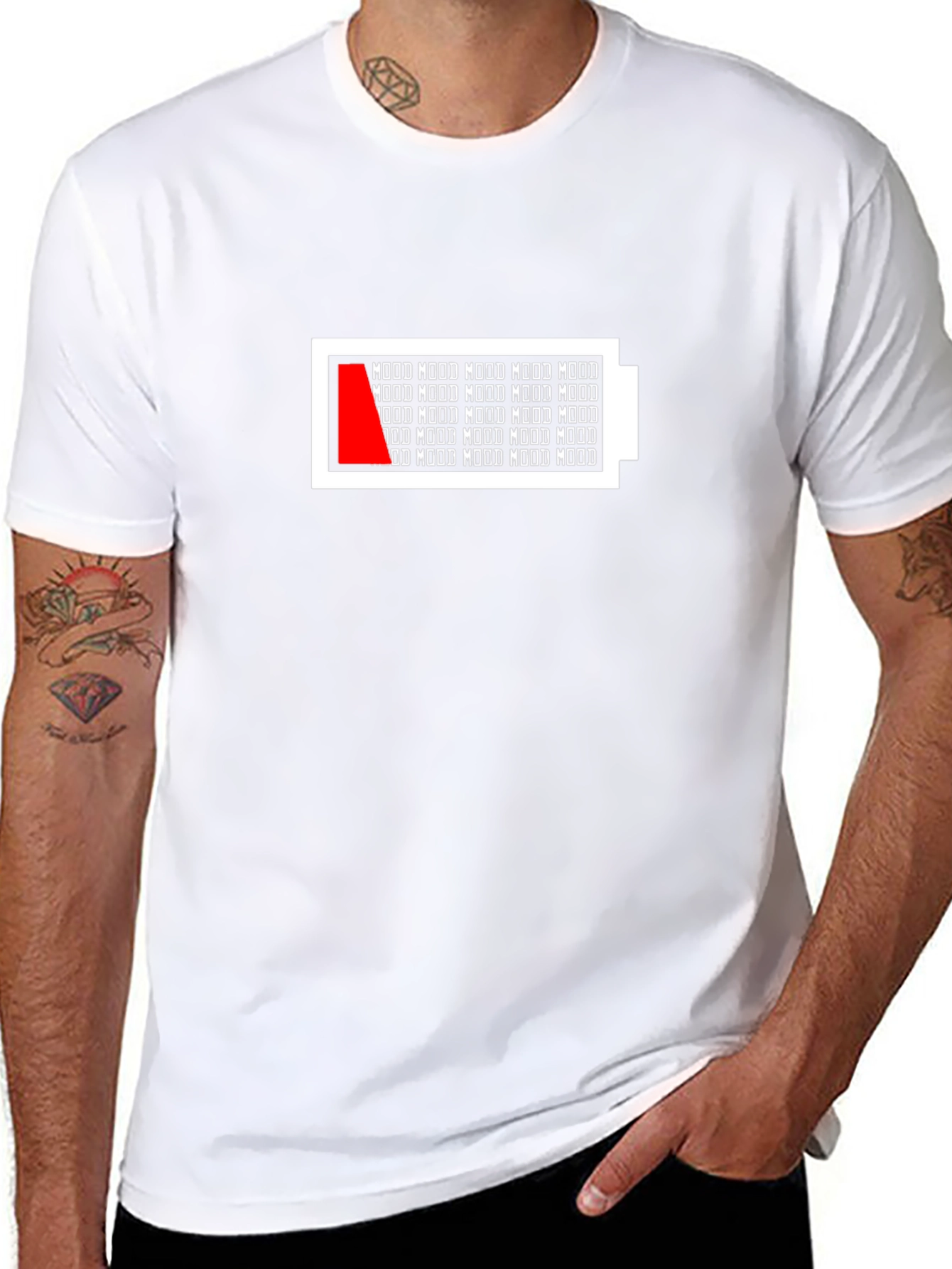 Mood Battery Level T-Shirt - Black