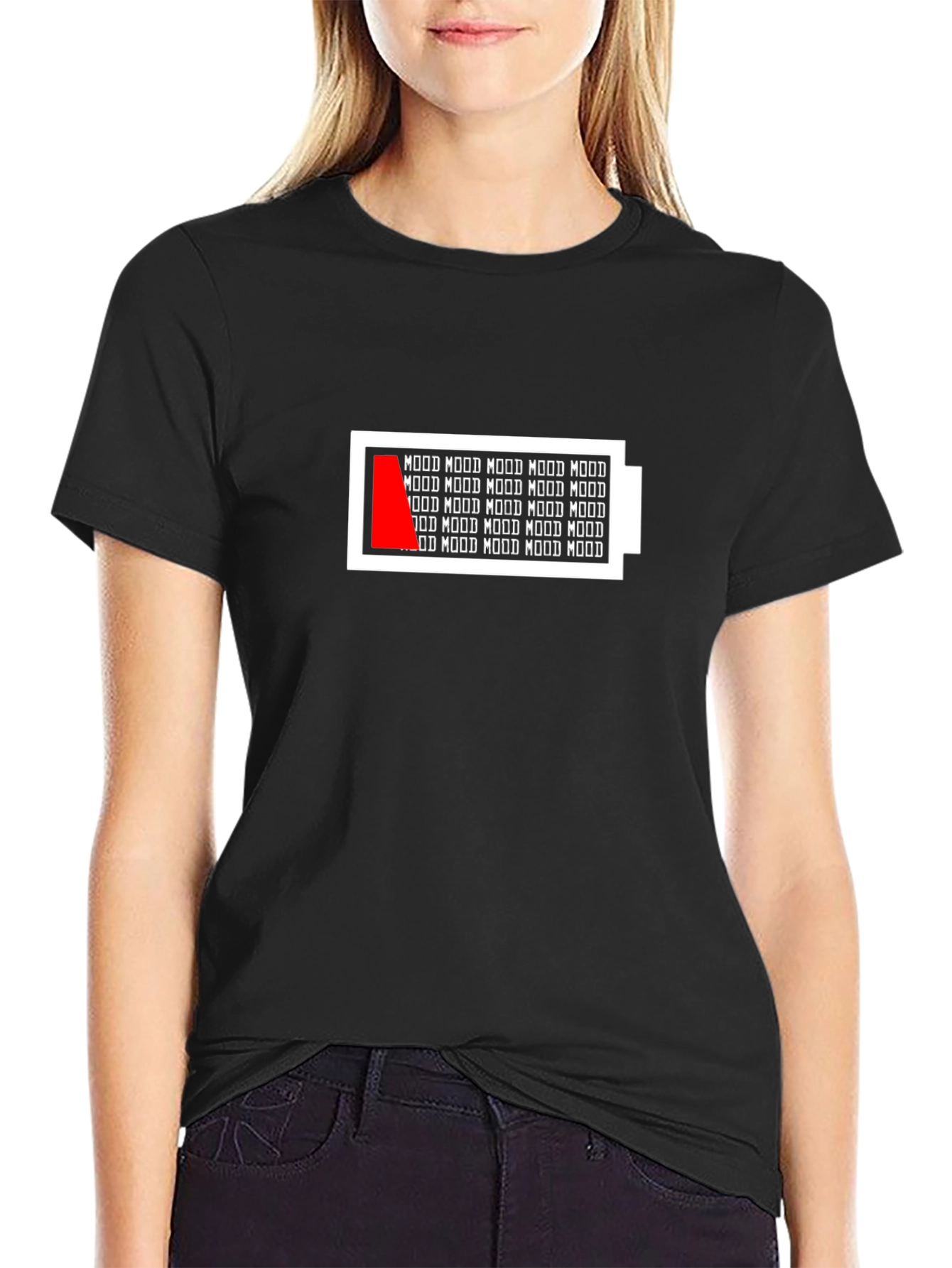 Mood Battery Level T-Shirt - Black
