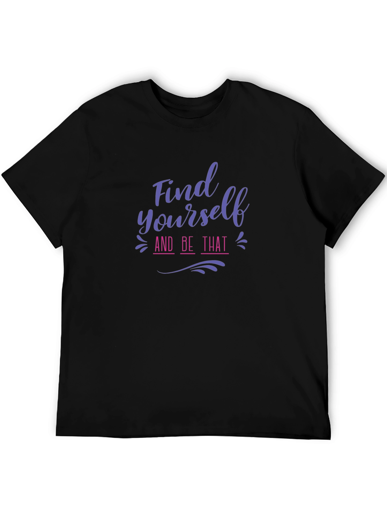 Find Yourself Graphic Tee - Inspiring Black T-Shirt