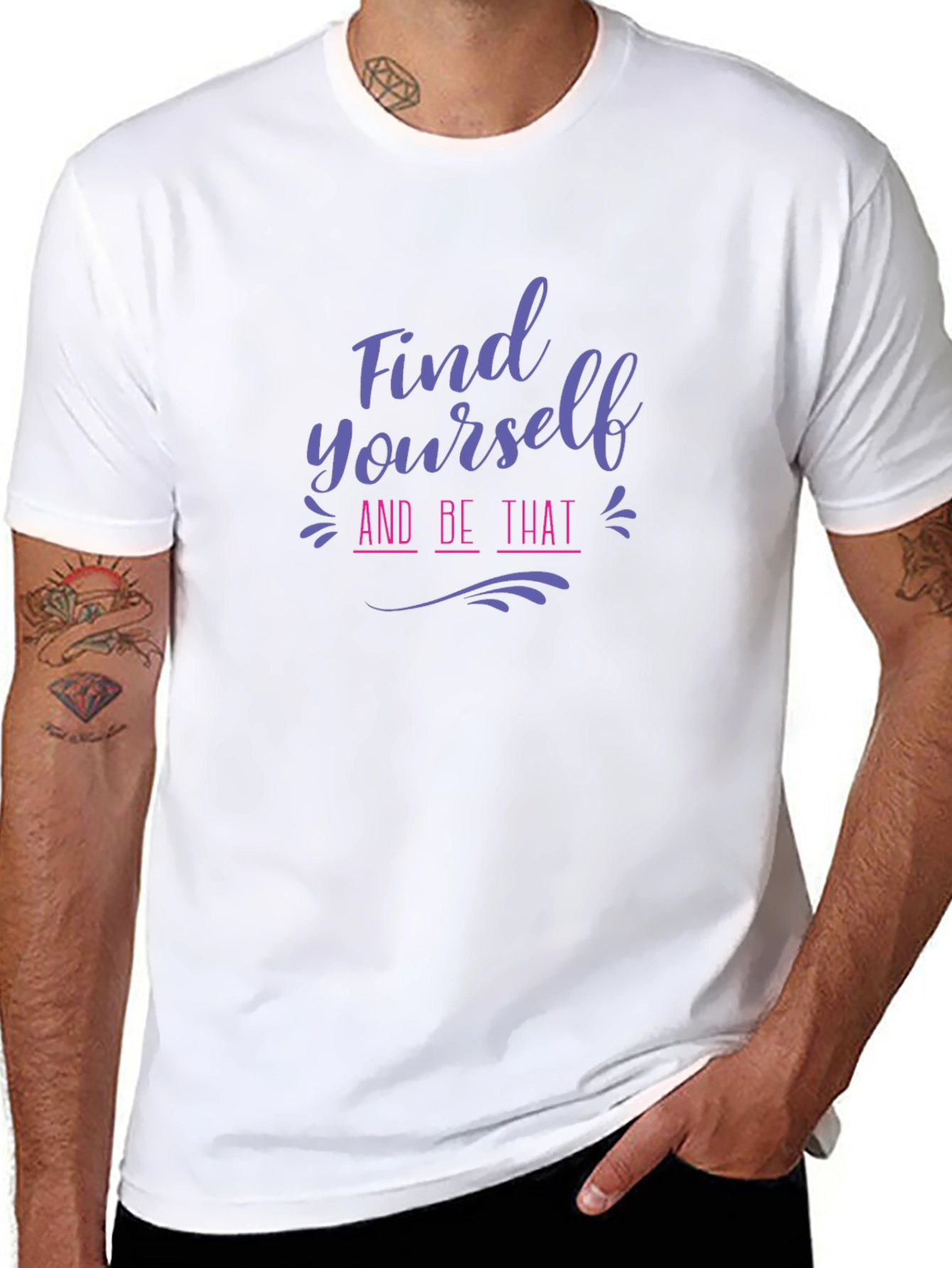 Find Yourself Graphic Tee - Inspiring Black T-Shirt