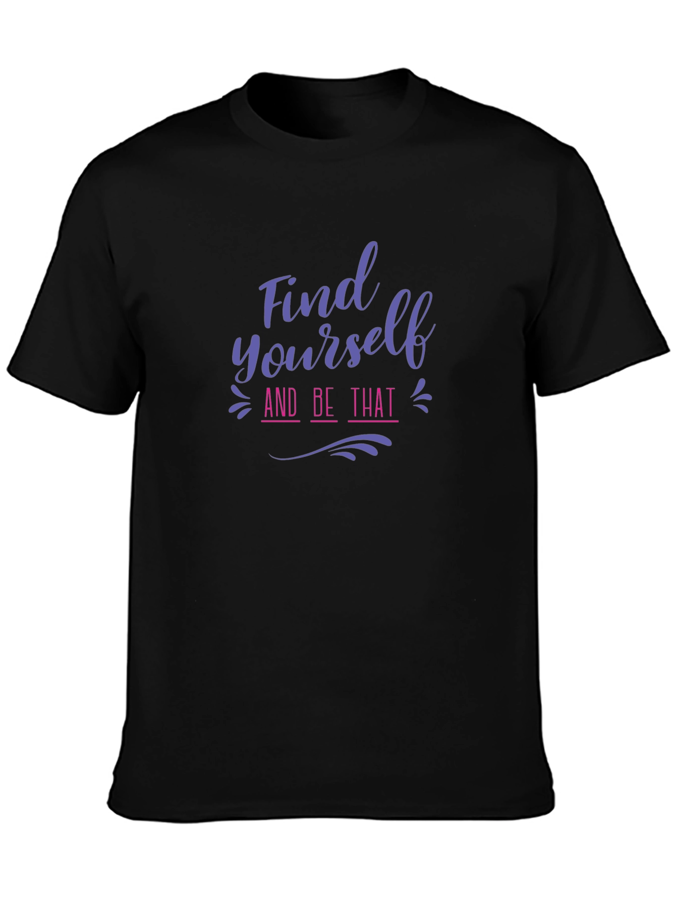 Find Yourself Graphic Tee - Inspiring Black T-Shirt
